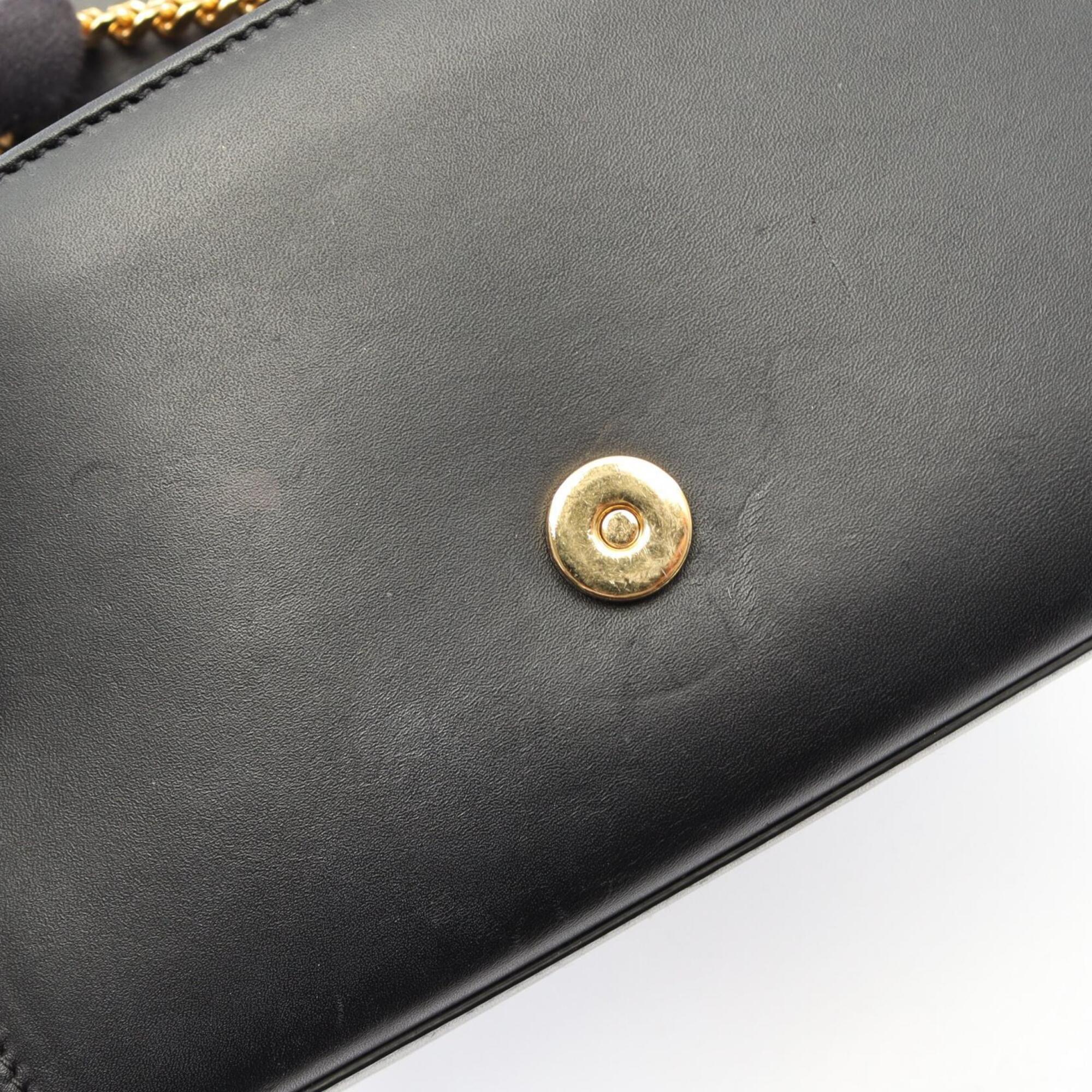 Saint Laurent Black Leather Handbag Shoulder Bag (Pre-Owned)