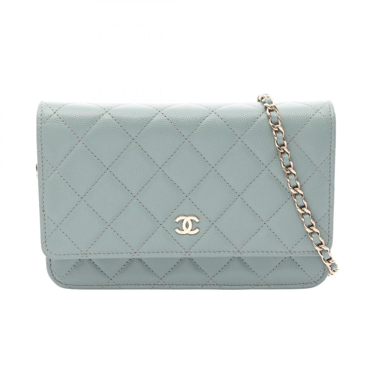 Chanel Green Grained Calfskin Handbag Shoulder Bag (Pre-Owned)