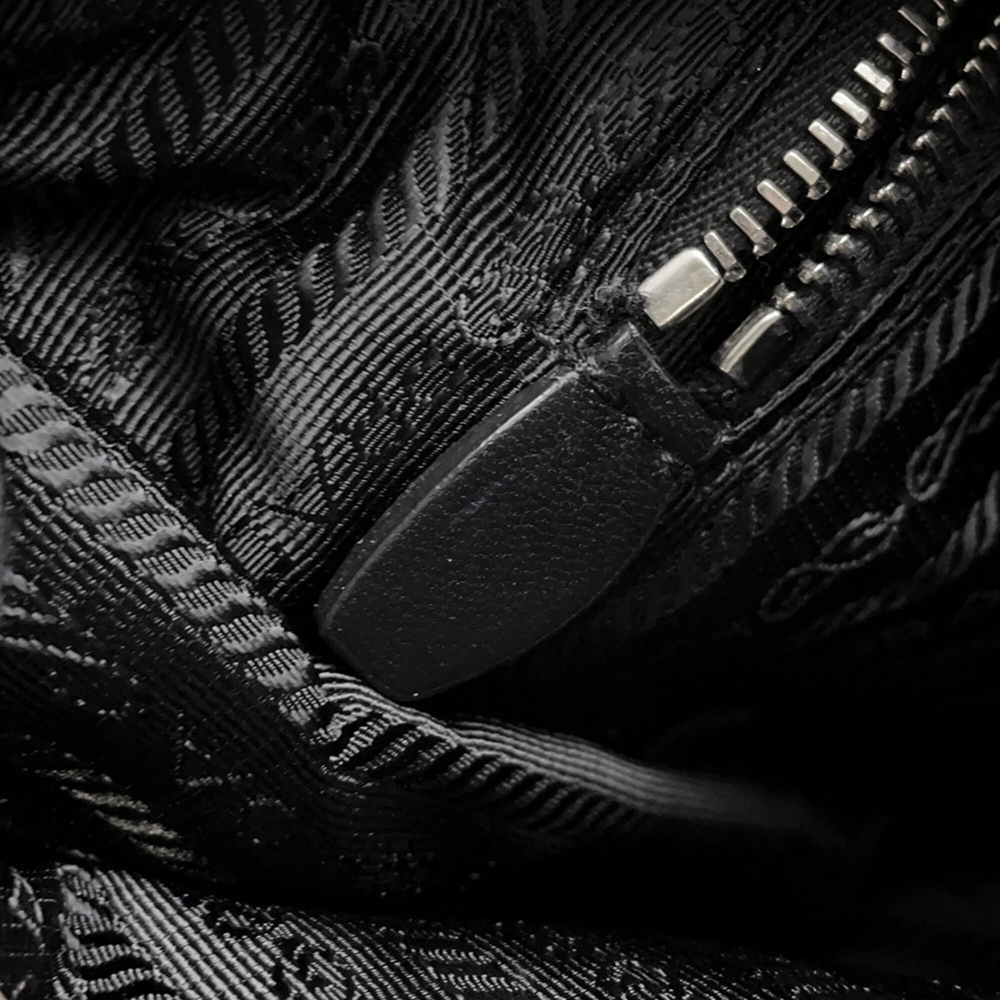 Prada Black Nylon Canvas Handbag Shoulder Bag (Pre-Owned)