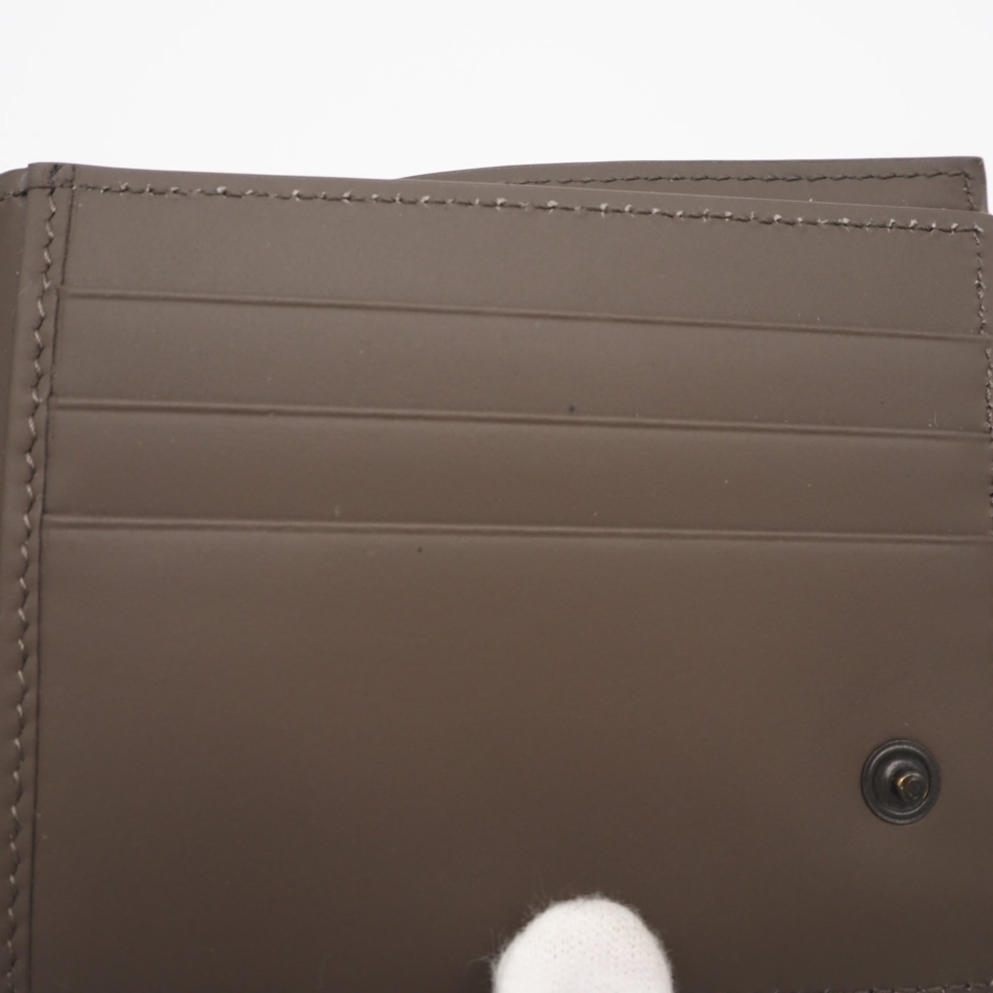 Bottega Veneta Intrecciato Brown Leather Wallet (Bi-Fold) (Pre-Owned)