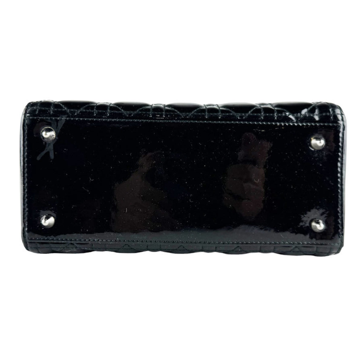 Christian Dior Black Patent Leather Handbag Shoulder Bag (Pre-Owned)