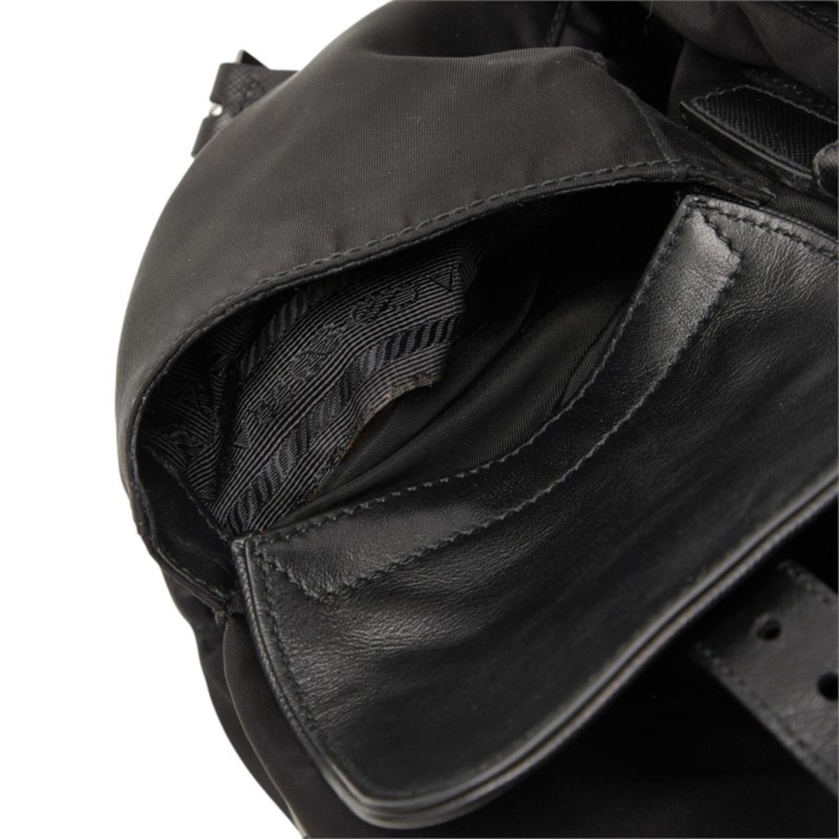 Prada Black Brown Nylon Backpack (Pre-Owned)