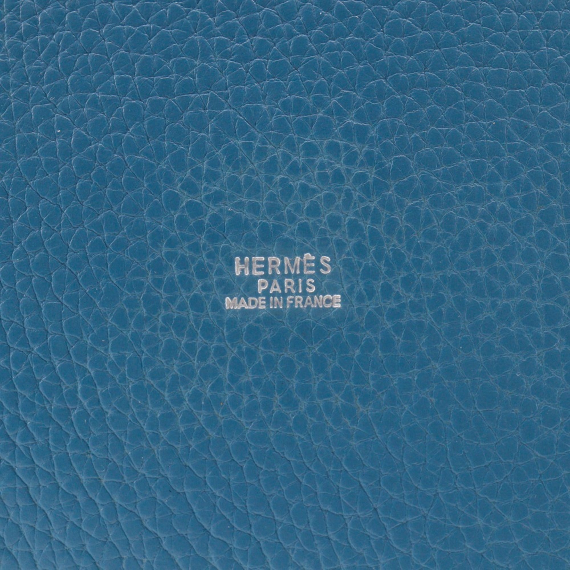 Hermes Blue Blue Jean Taurillon Clemence Leather Shoulder Bag (Pre-Owned)