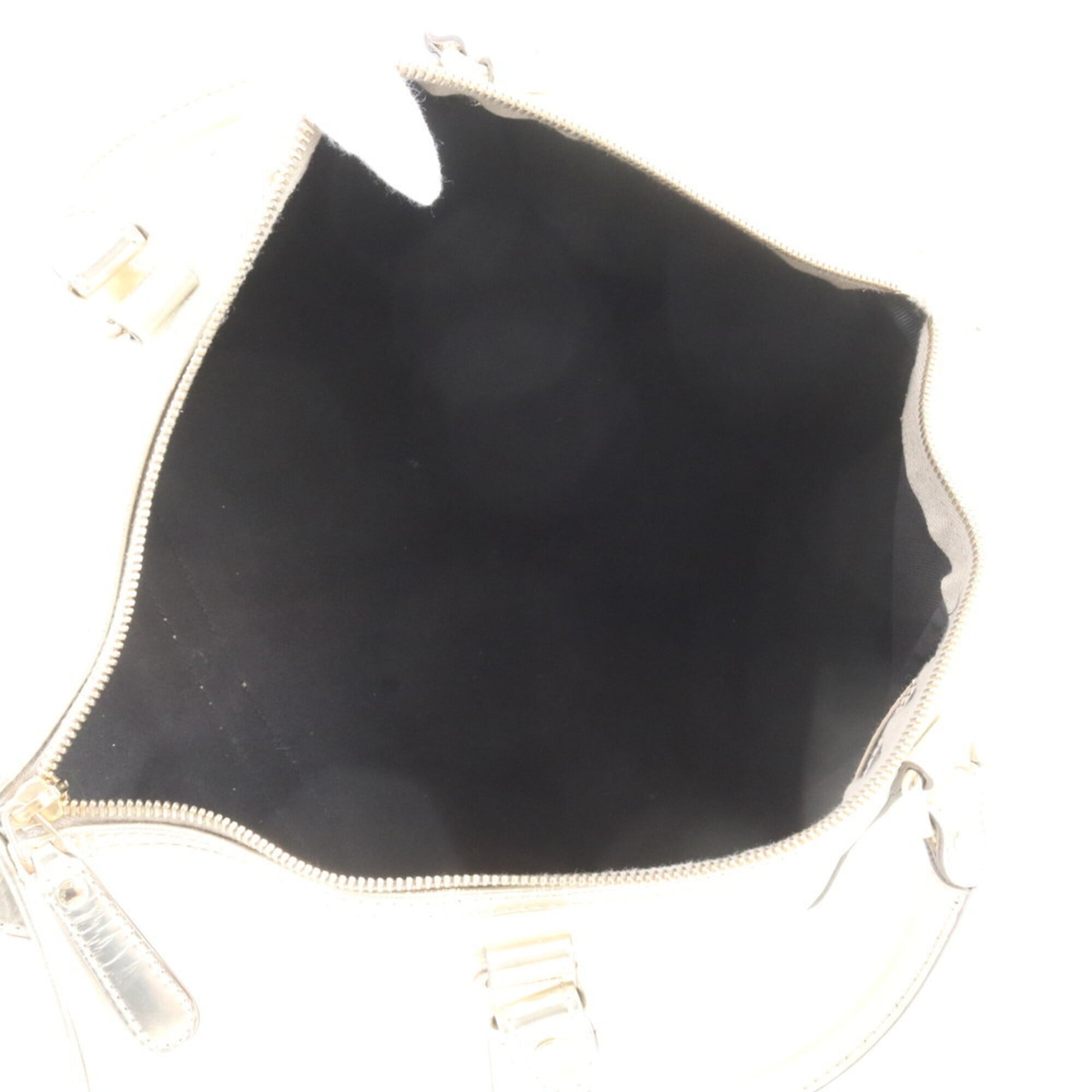 Gucci Gold White Gg Supreme Handbag (Pre-Owned)