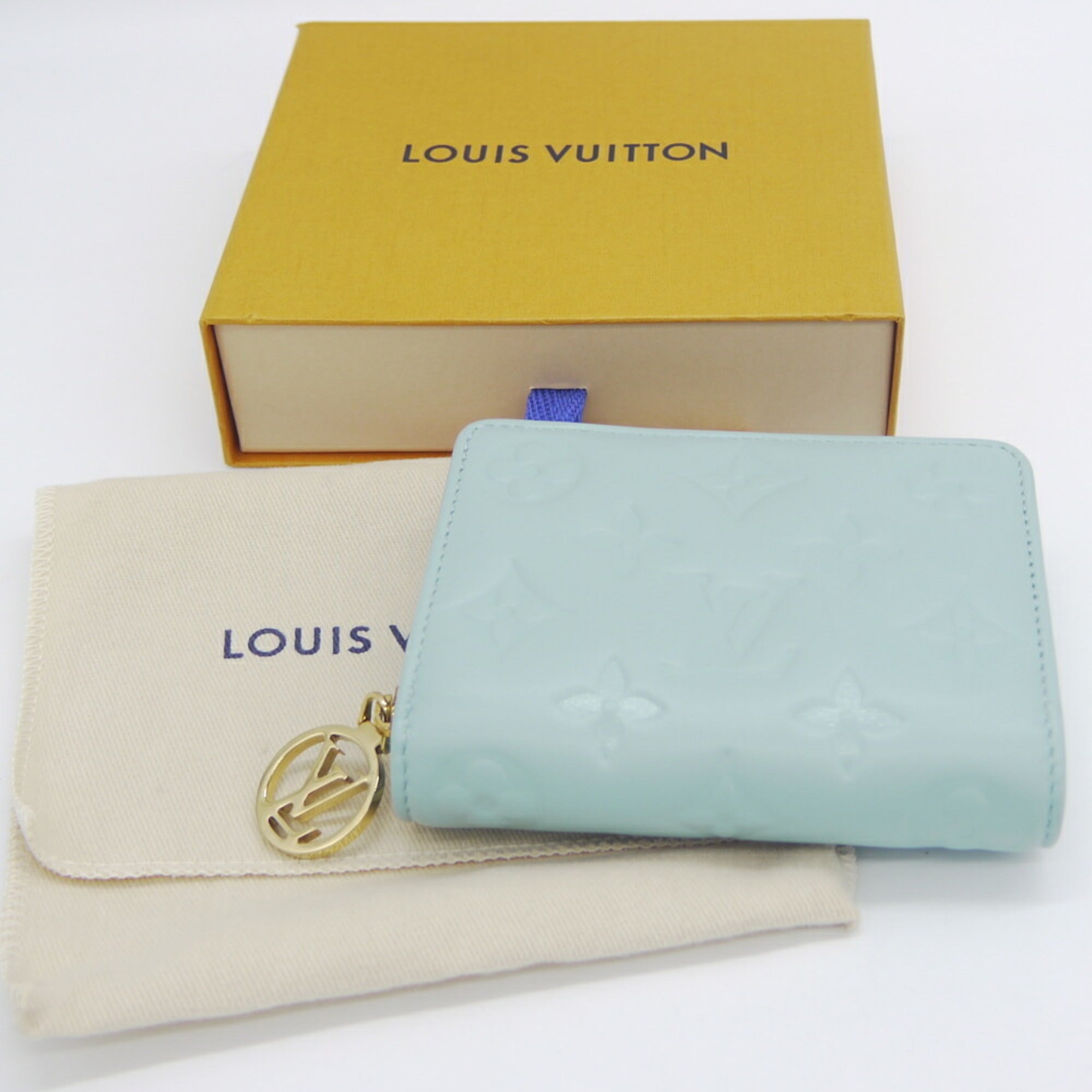Louis Vuitton Blue Leather Long Wallet (Bi-Fold) (Pre-Owned)