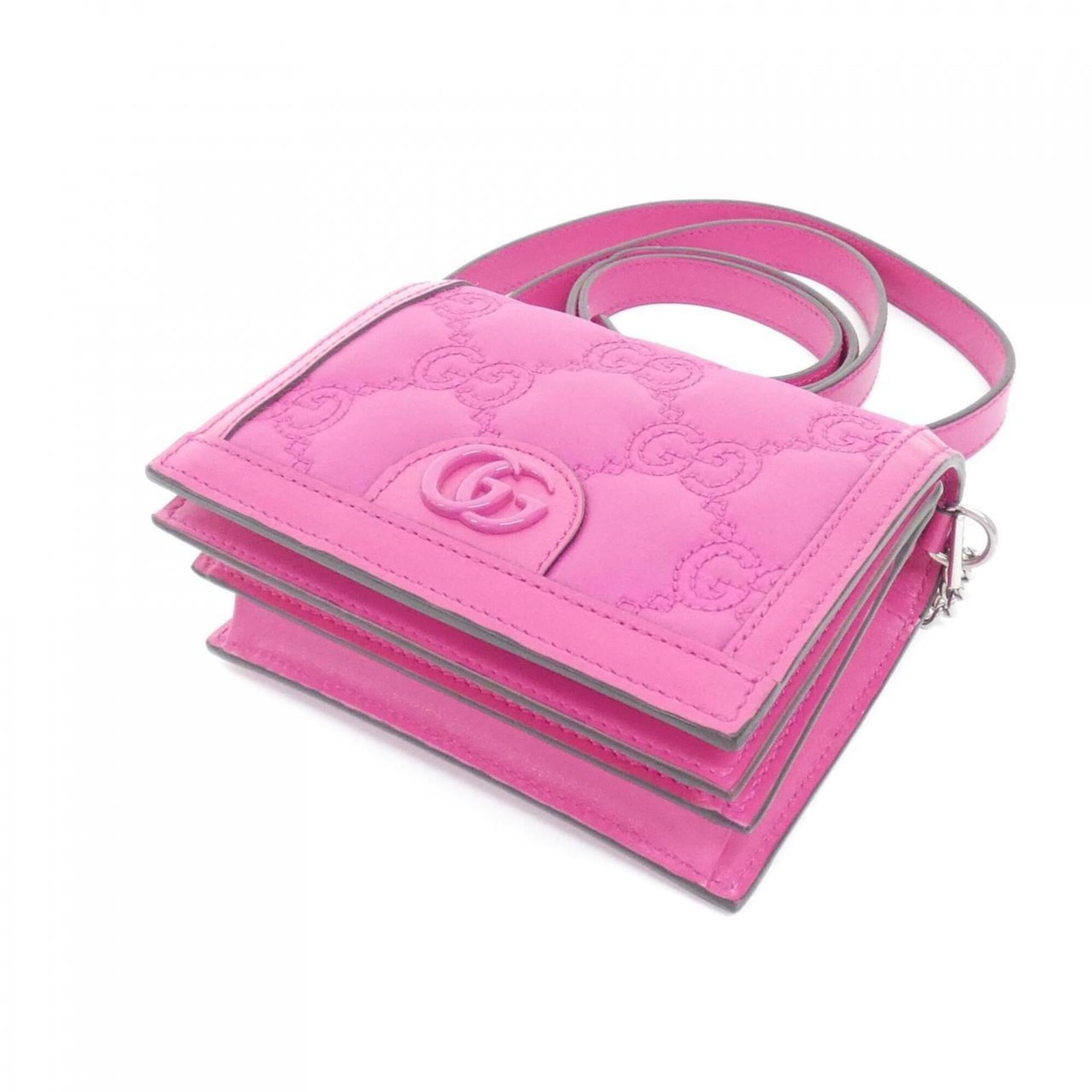 Gucci Pink Nylon Shoulder Bag (Pre-Owned)