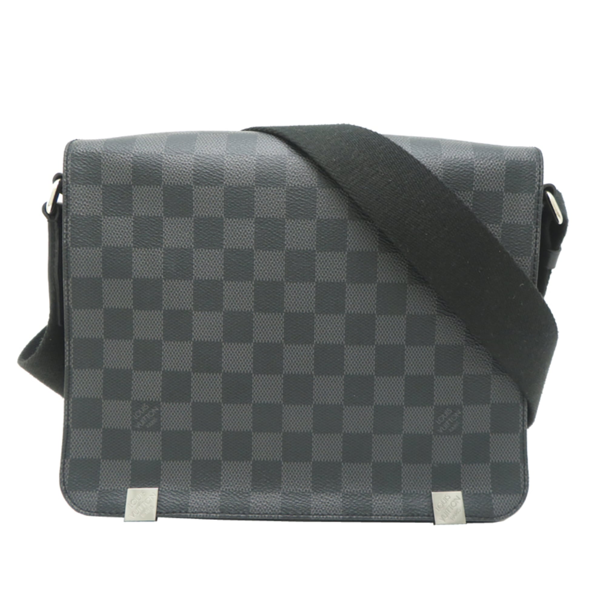 Louis Vuitton Black Damier Graphite Shoulder Bag (Pre-Owned)