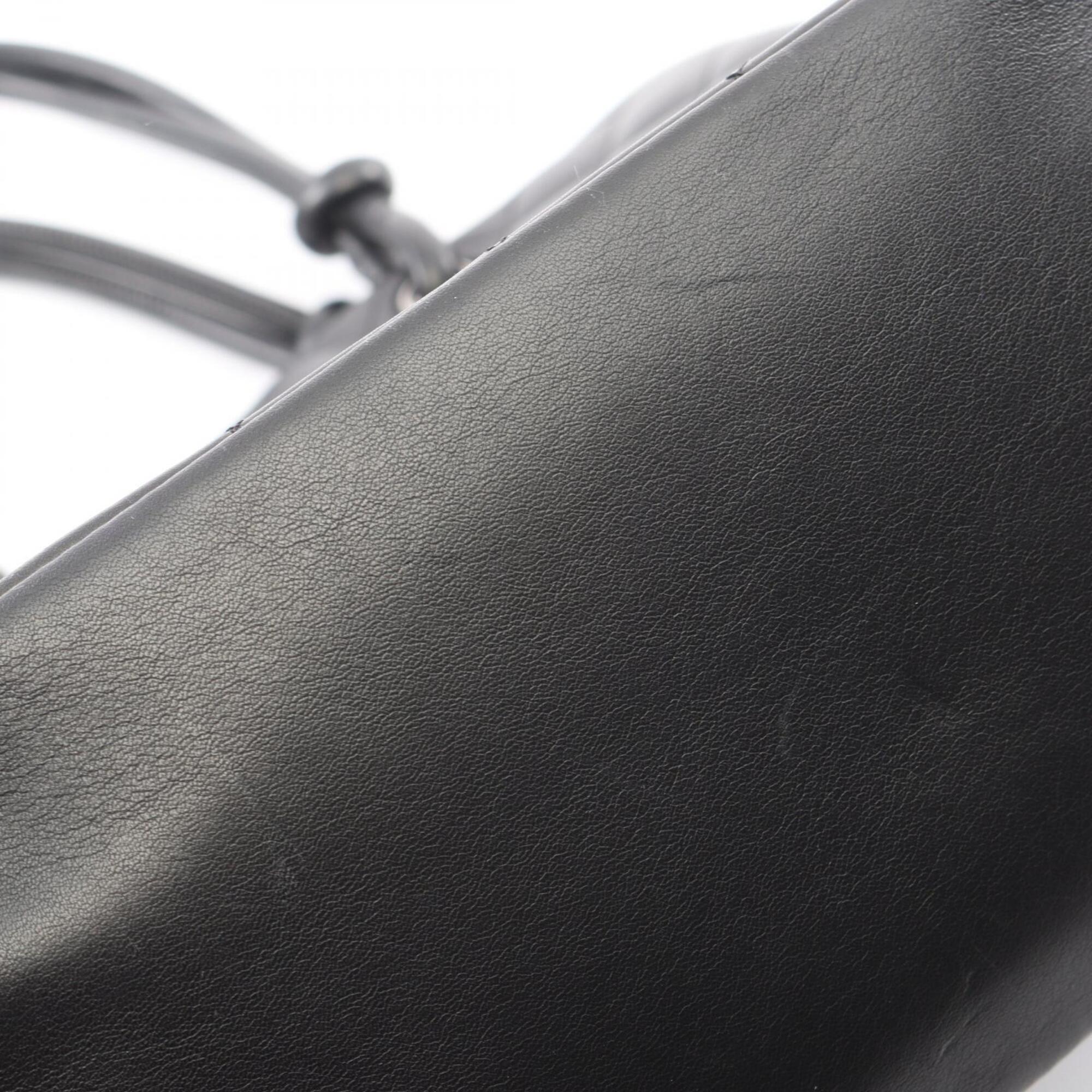 Chanel Black Patent Leather Leather Handbag Tote Bag (Pre-Owned)