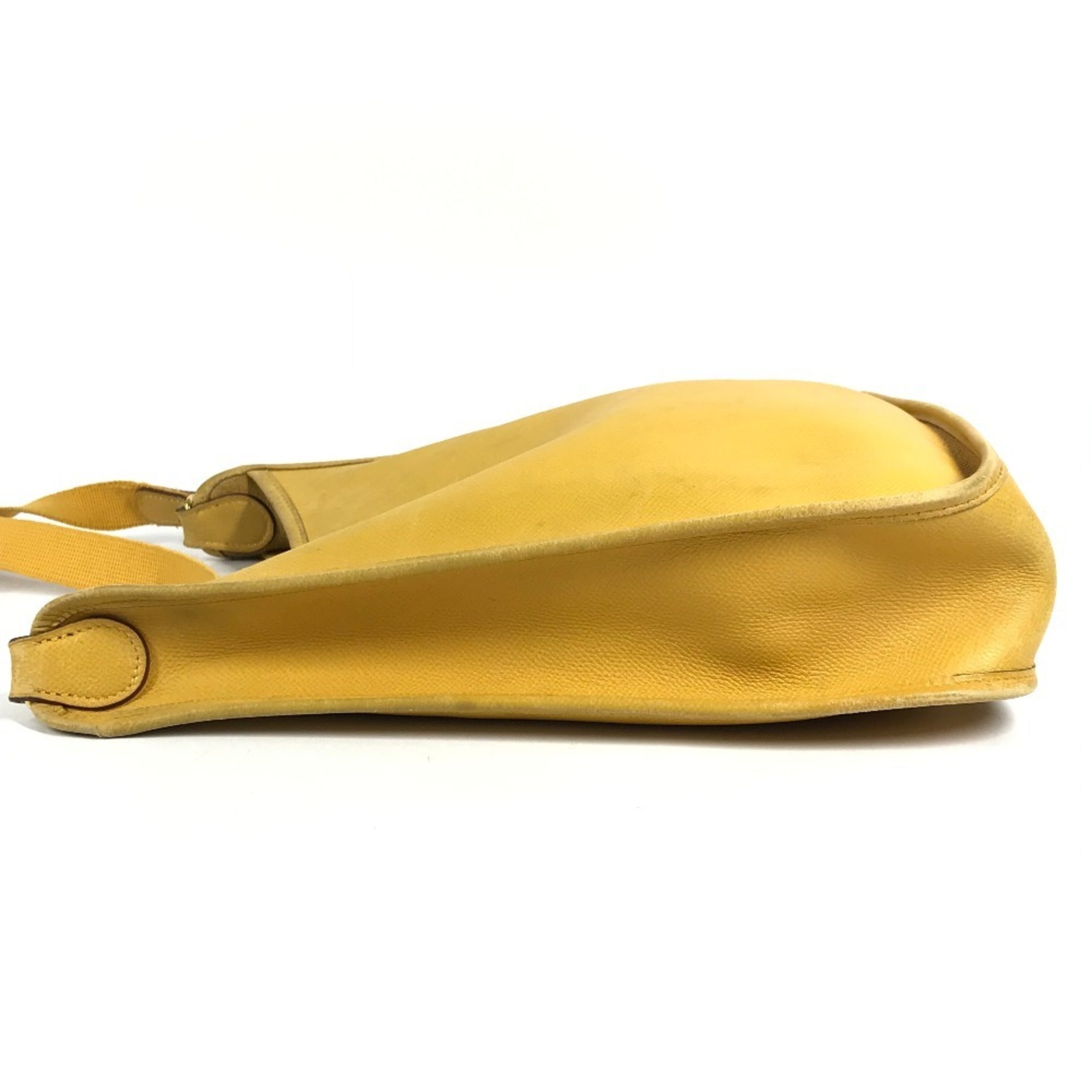 Hermes Yellow Leather Pochette Shoulder Bag (Pre-Owned)