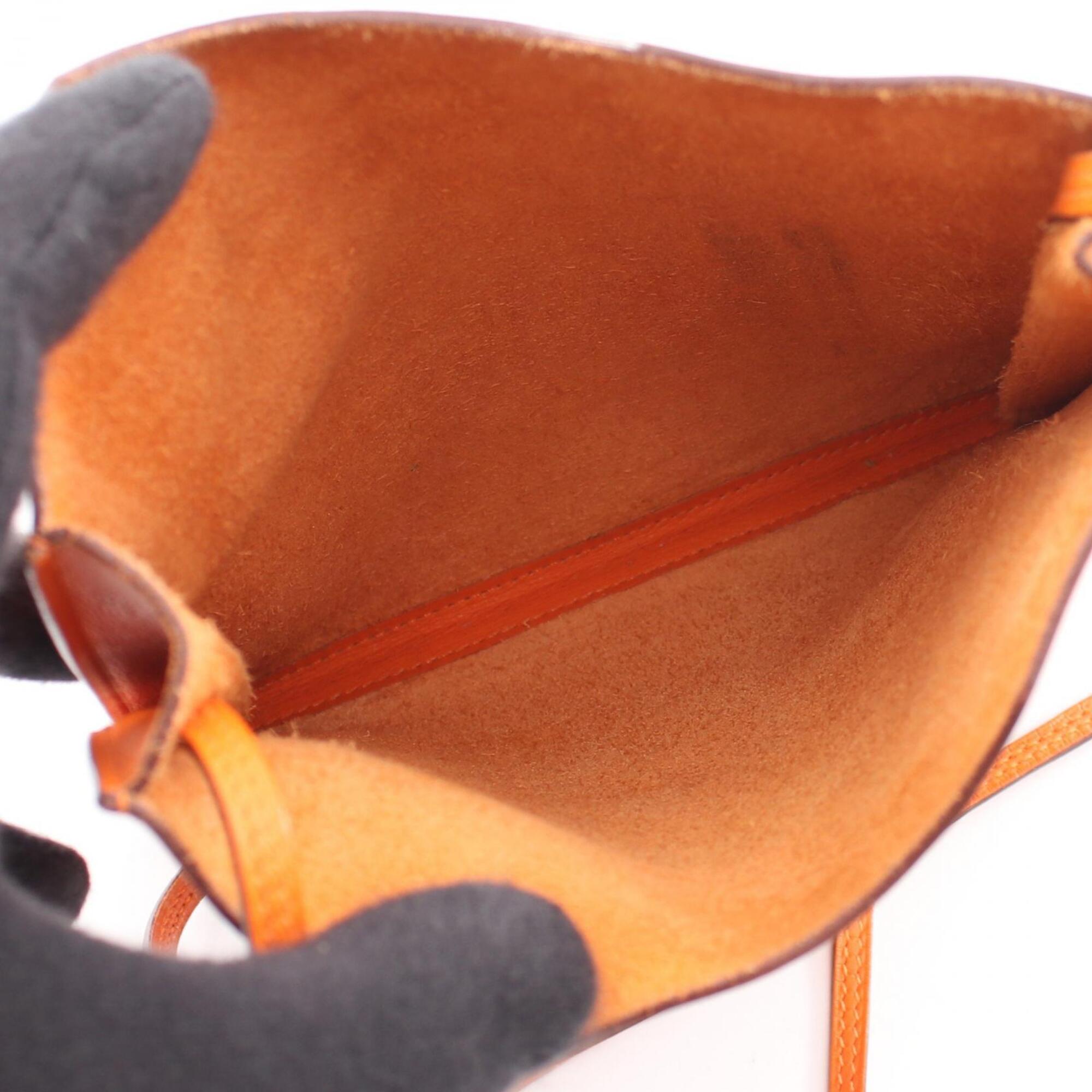Hermes Onimaitou Orange Swift Leather Handbag Shoulder Bag (Pre-Owned)