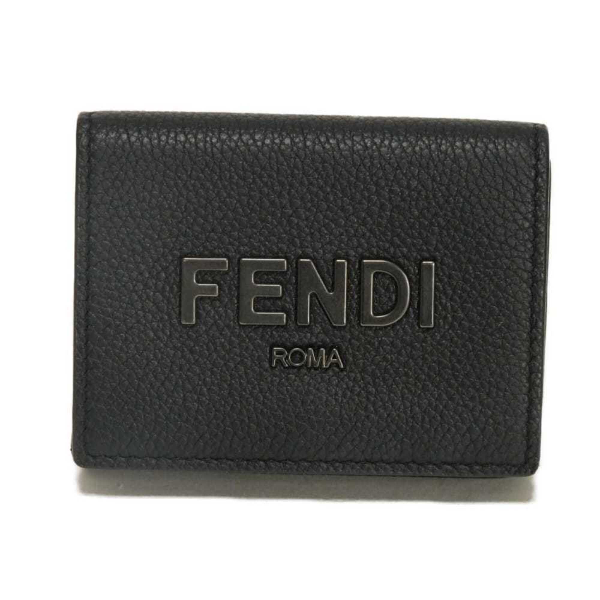 Fendi Black Gunmetal Wallet (Tri-Fold) (Pre-Owned)