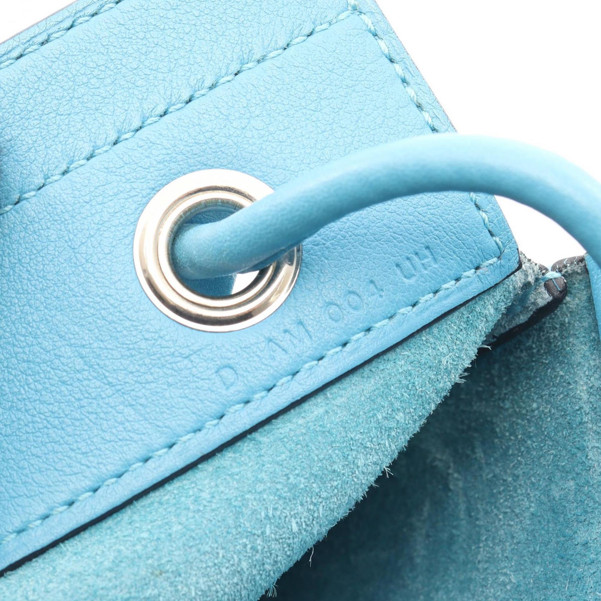 Hermes Blue Swift Leather Handbag Shoulder Bag (Pre-Owned)