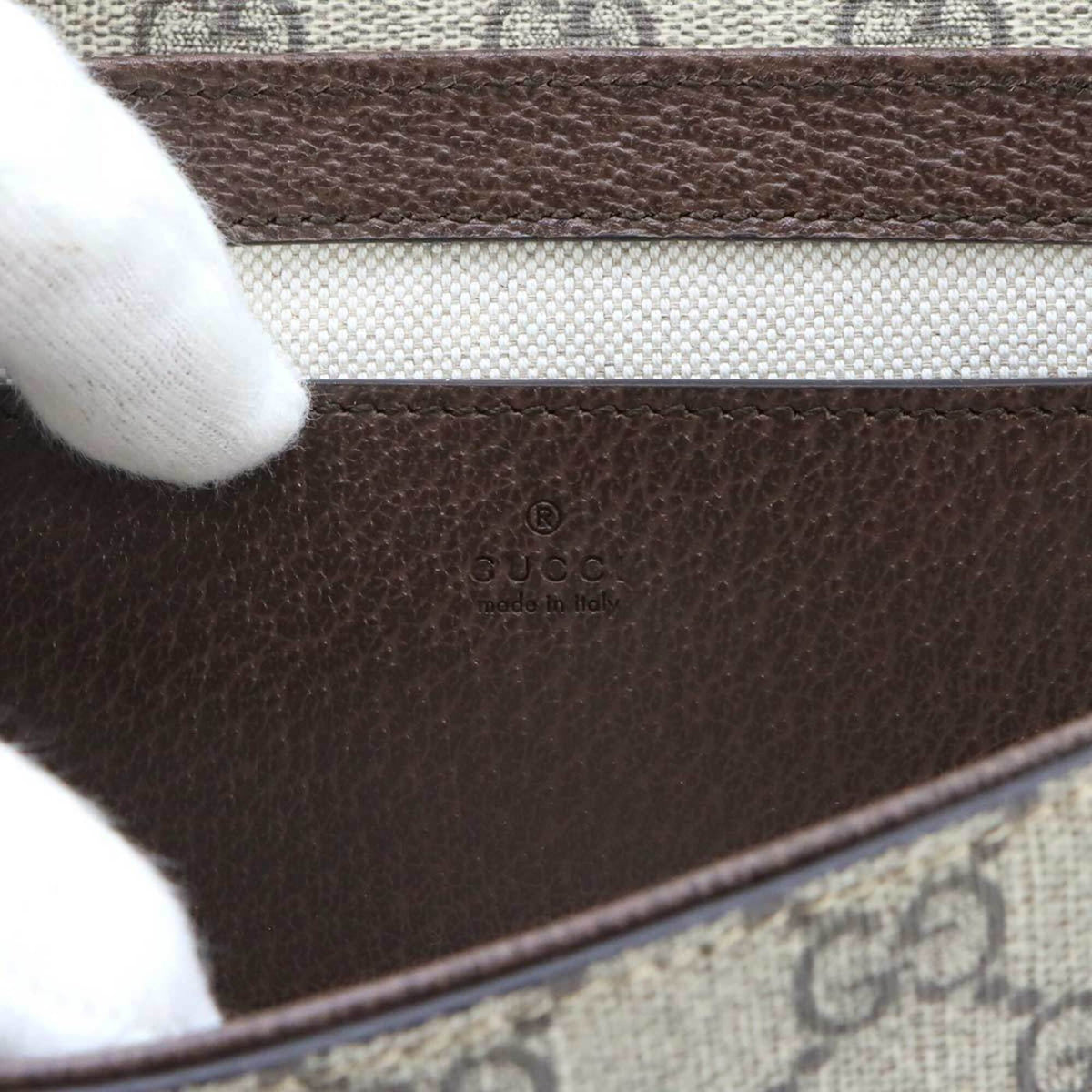 Gucci Ophidia Beige Brown Gg Supreme Handbag Shoulder Bag (Pre-Owned)