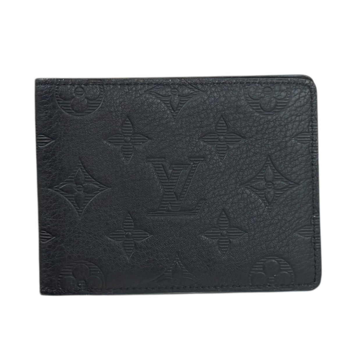 Louis Vuitton Black Leather Wallet (Bi-Fold) (Pre-Owned)