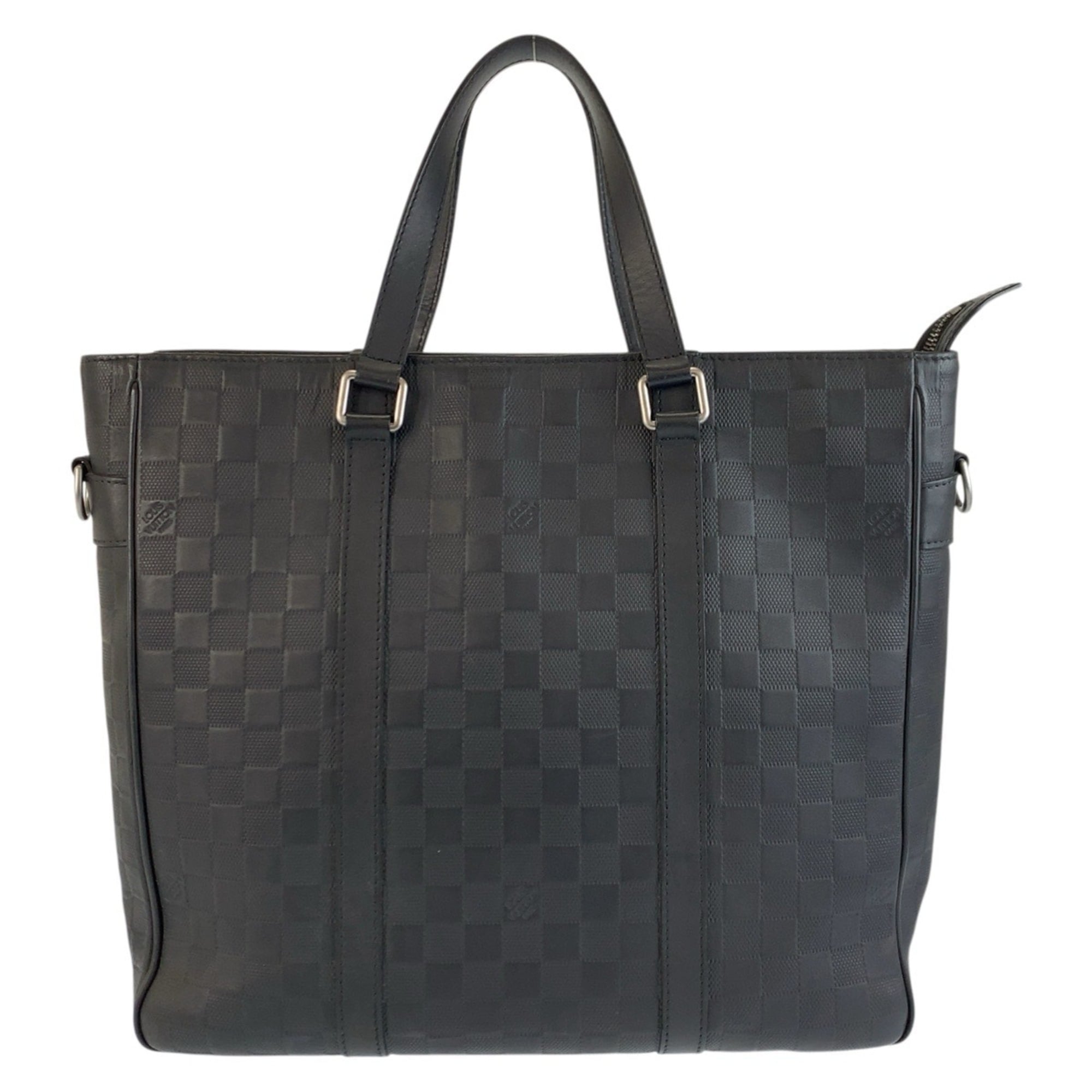 Louis Vuitton Black Onyx Leather Tote Bag (Pre-Owned)