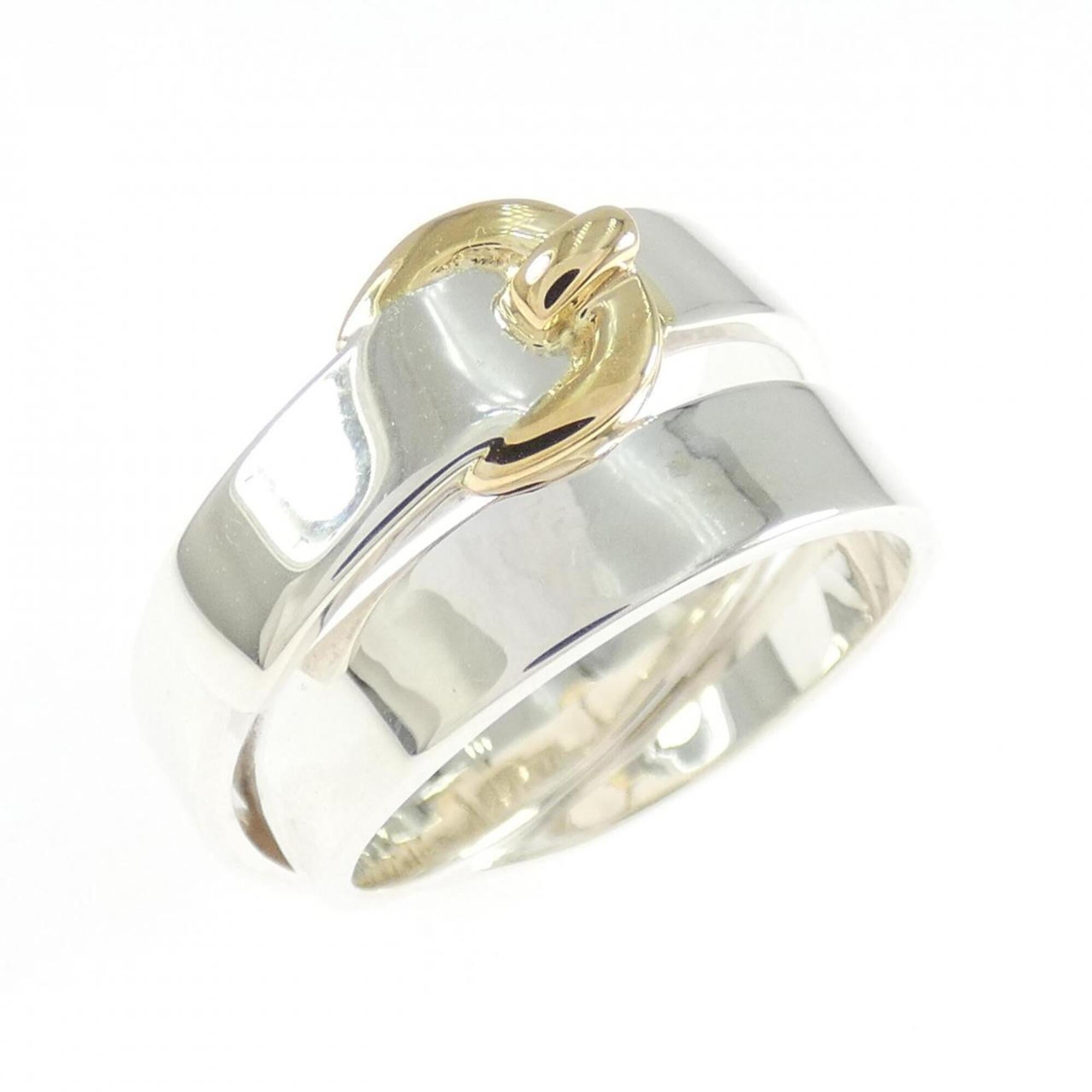 Hermes Yellow Gold (18K) Silver 925 Band Ring (Pre-Owned)