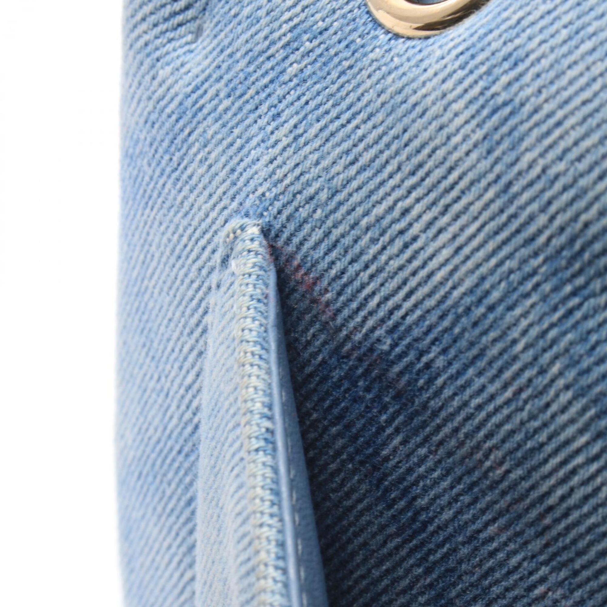 Chanel Blue Denim Handbag Shoulder Bag (Pre-Owned)