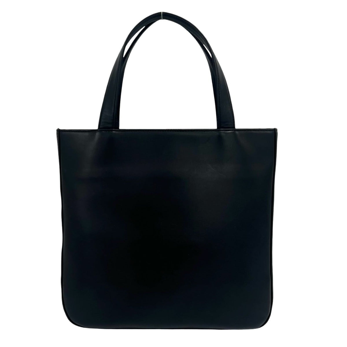 Burberry Beige Black Leather Canvas Handbag Tote Bag (Pre-Owned)