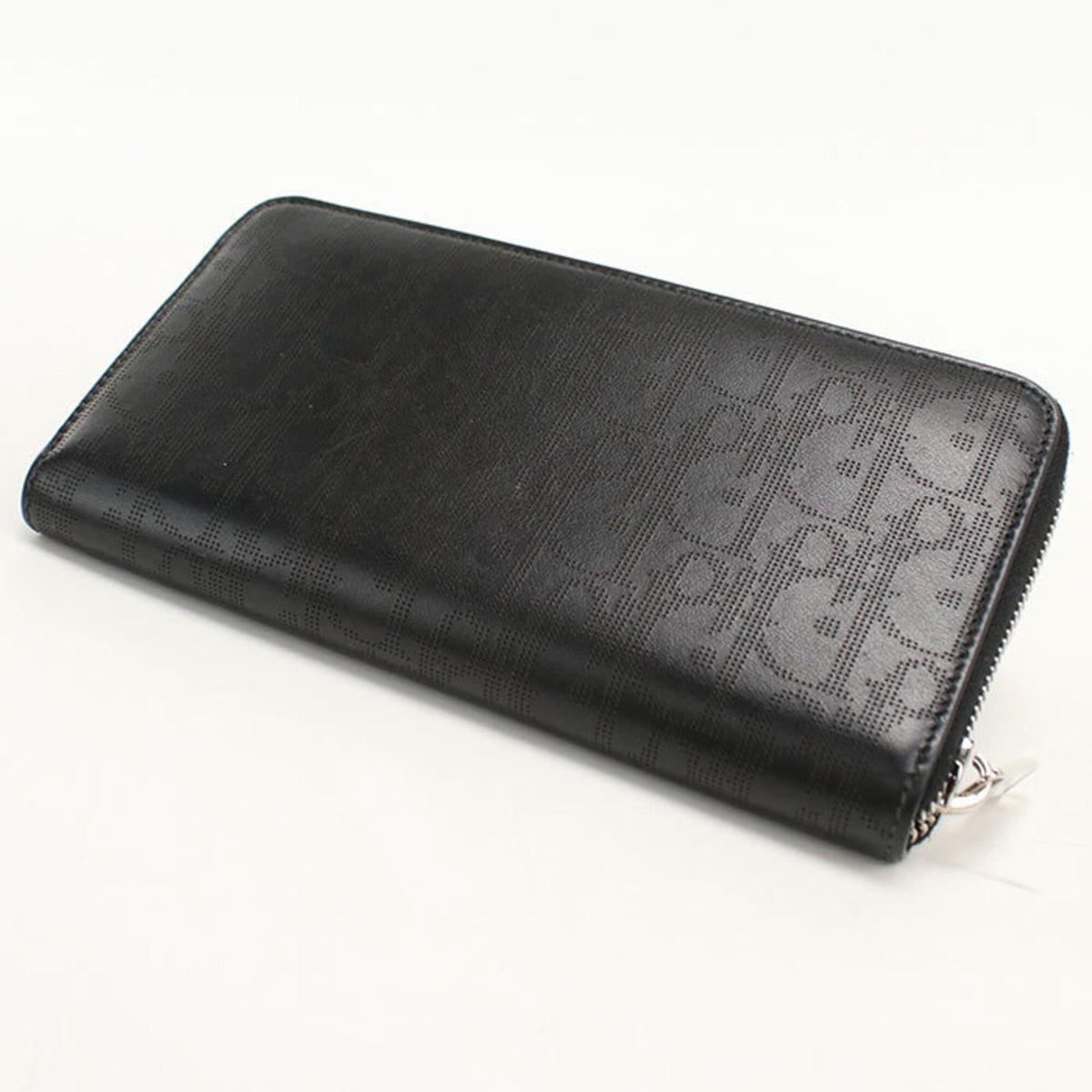 Christian Dior Black Leather Long Wallet (Bi-Fold) (Pre-Owned)