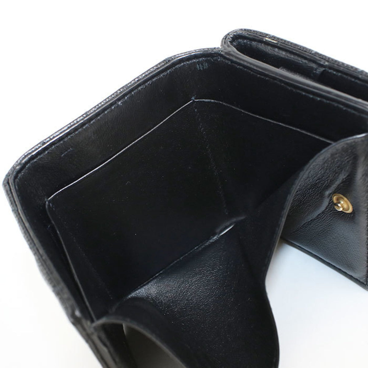 Saint Laurent Black Leather Wallet (Tri-Fold) (Pre-Owned)