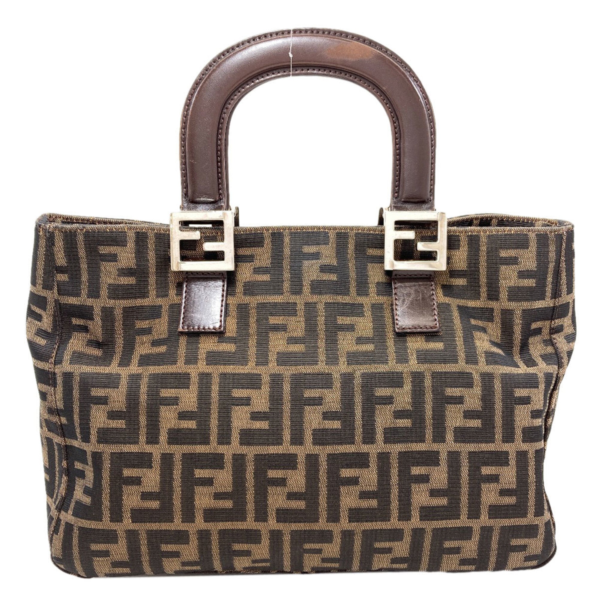 Fendi Brown Canvas Handbag (Pre-Owned)