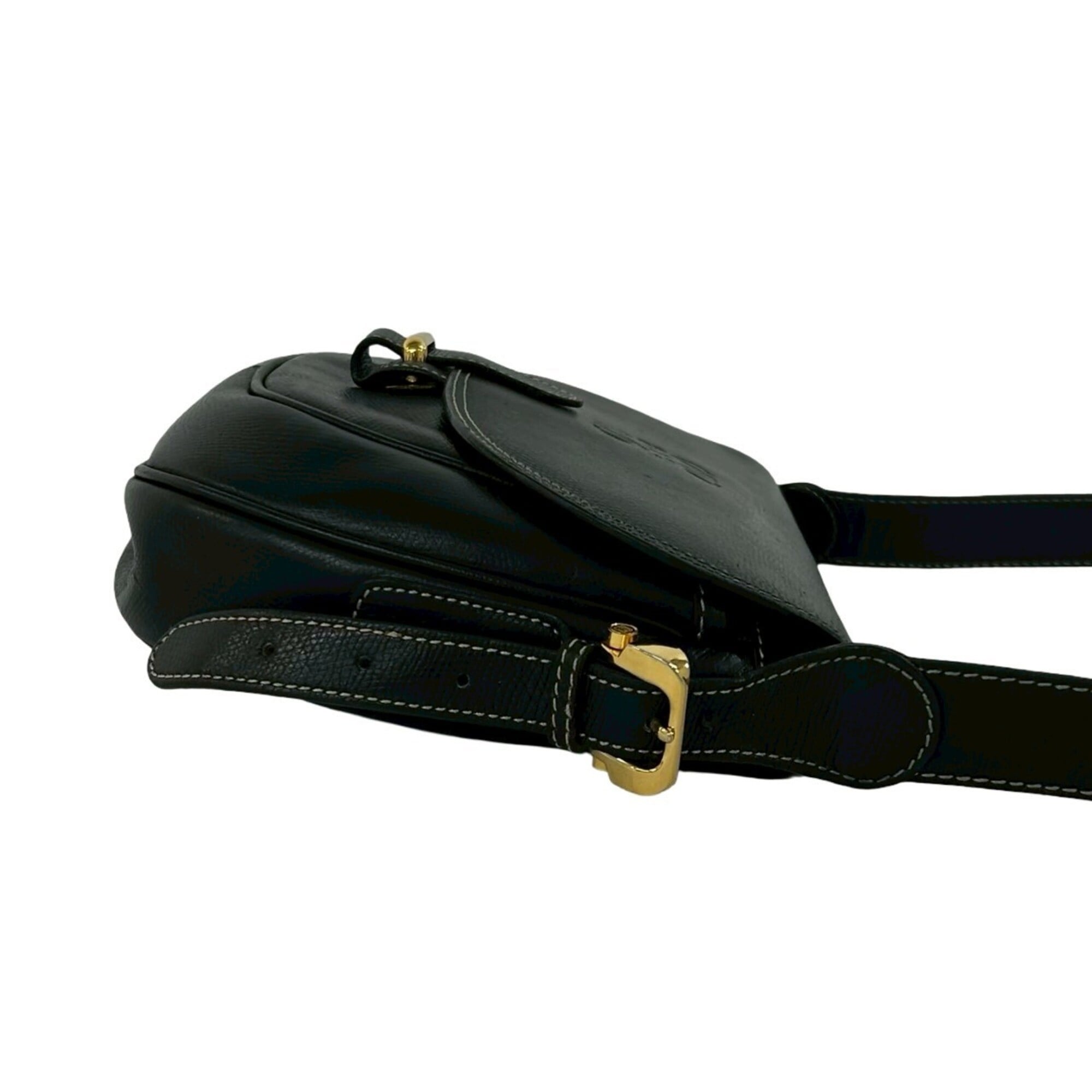 Loewe Black Leather Pochette Shoulder Bag (Pre-Owned)