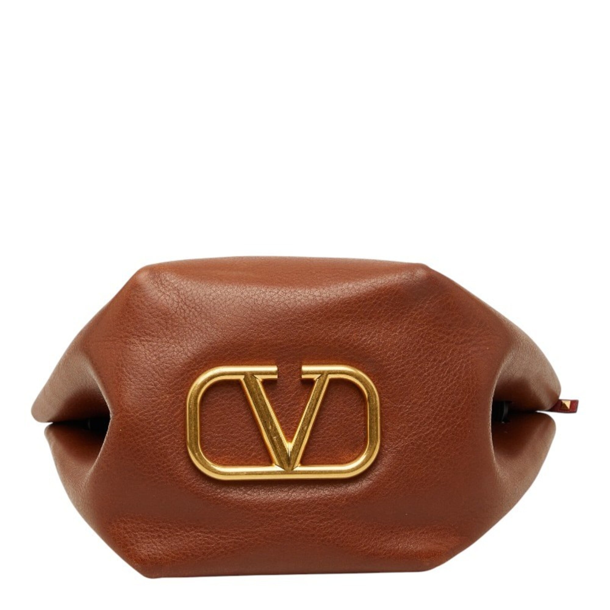 Valentino Brown Multi-Color Leather Shoulder Bag (Pre-Owned)