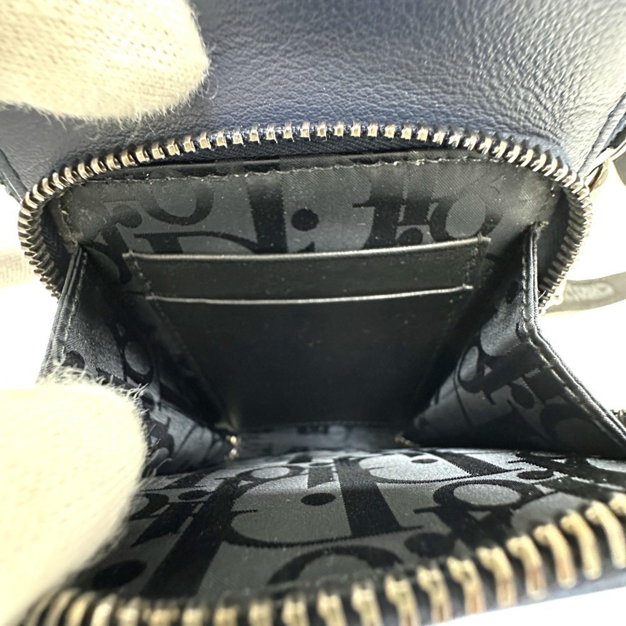 Christian Dior Blue Leather Shoulder Bag (Pre-Owned)