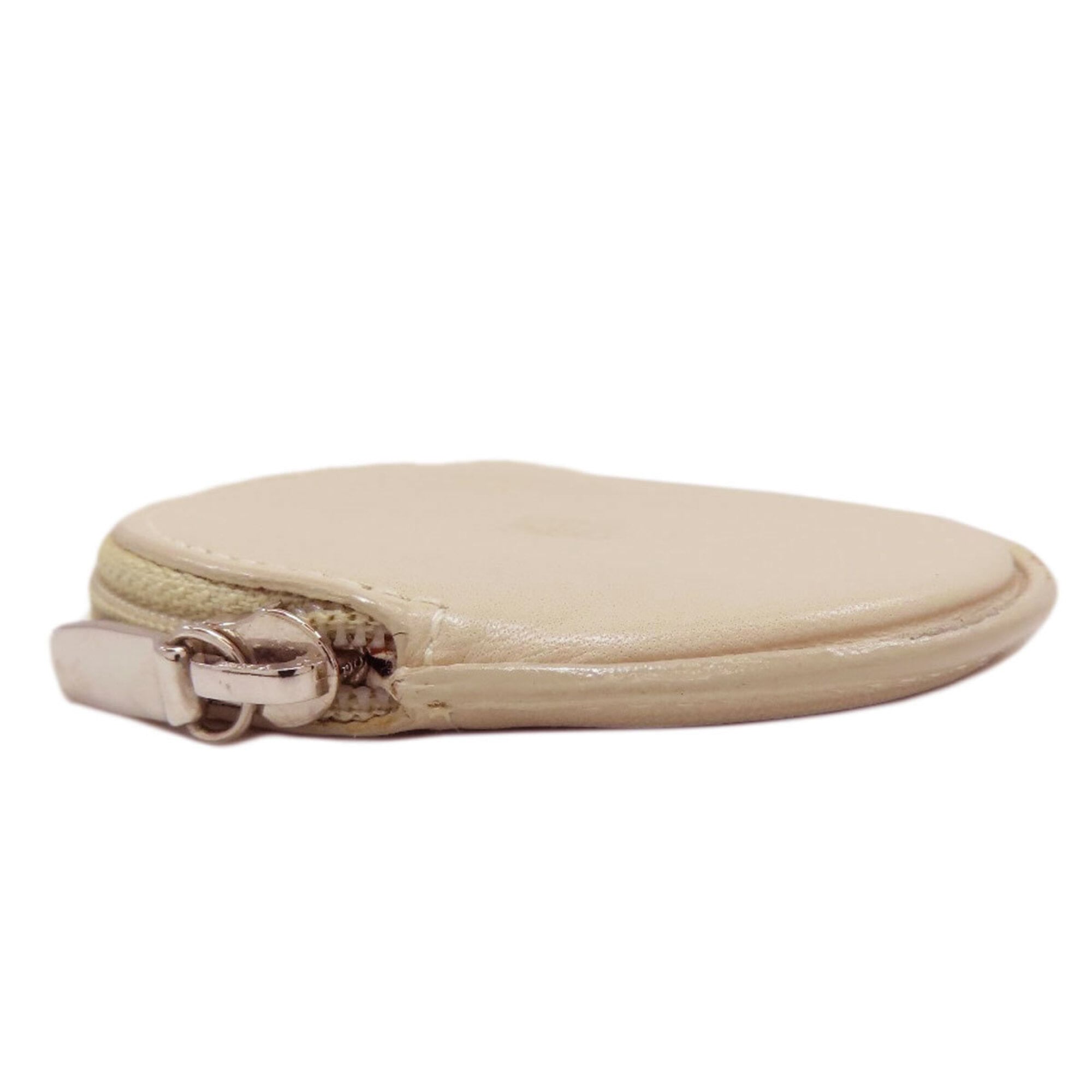 Loewe Beige Leather Coin Purse/Coin Case (Pre-Owned)