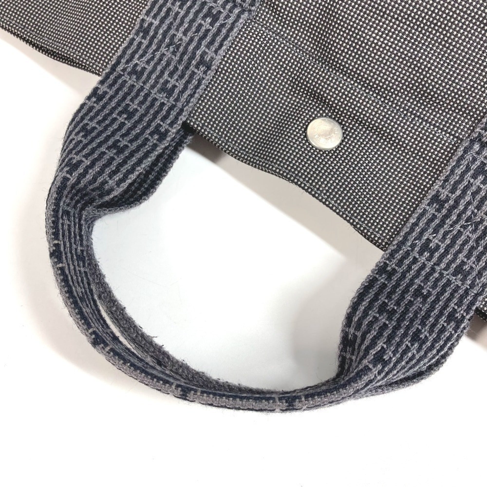 Hermes Her Line Gray Canvas Handbag Tote Bag (Pre-Owned)