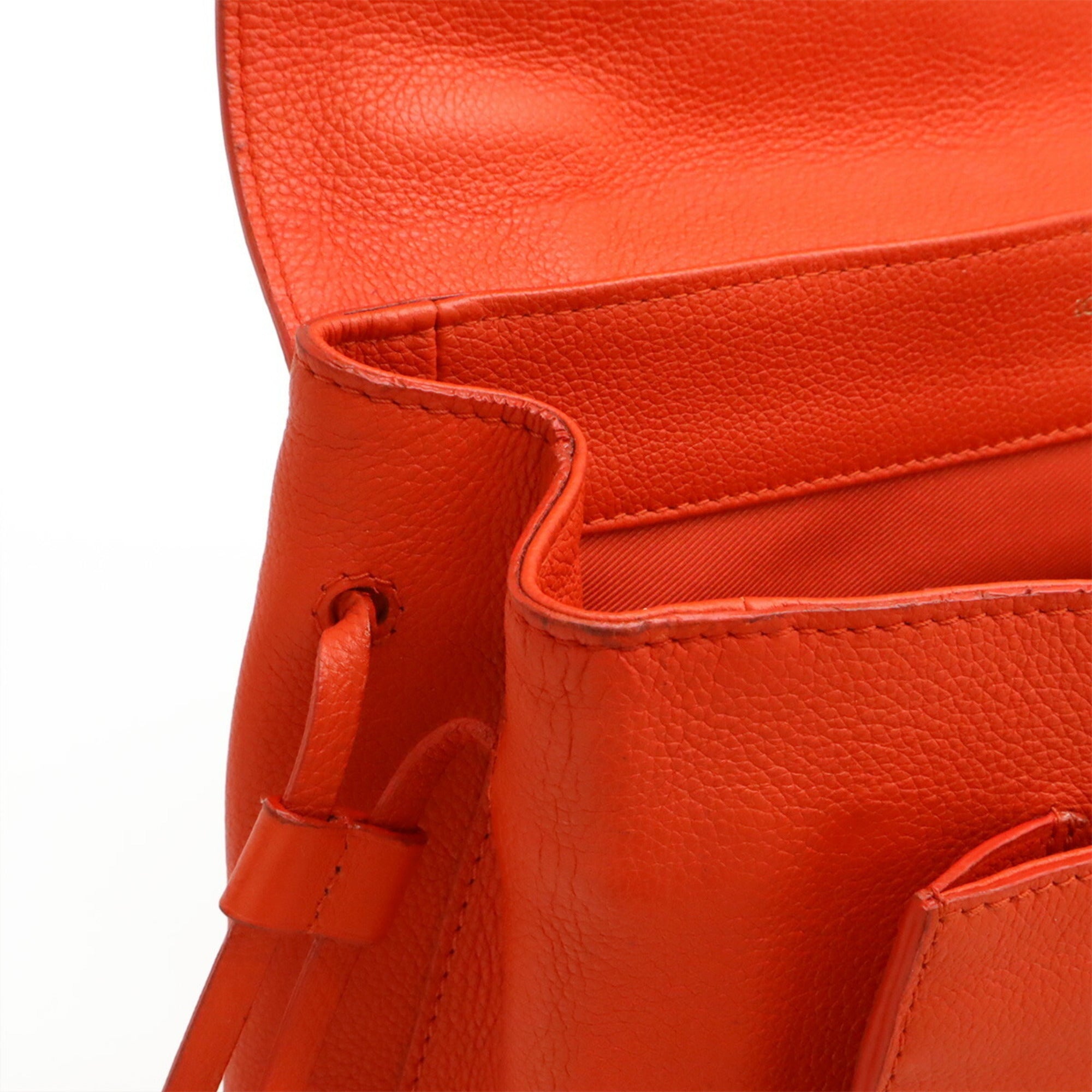 Louis Vuitton Orange Red Leather Handbag (Pre-Owned)