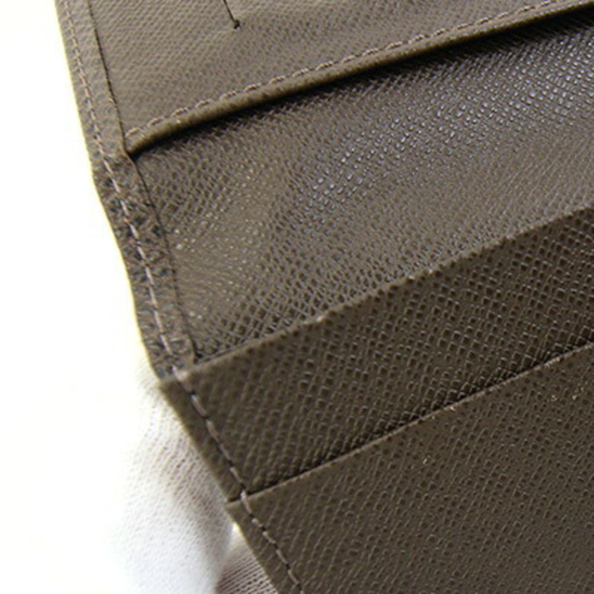 Louis Vuitton Grizzly Taiga Leather Long Bill Wallet (Bi-Fold) (Pre-Owned)