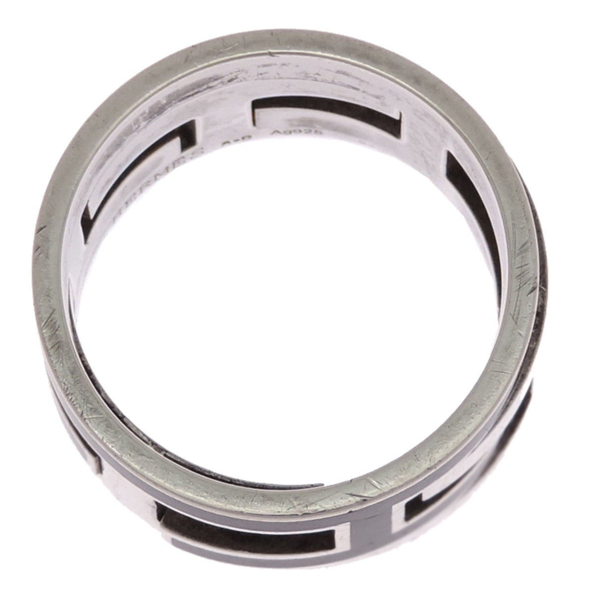 Hermes Silver 925 Band Ring (Pre-Owned)