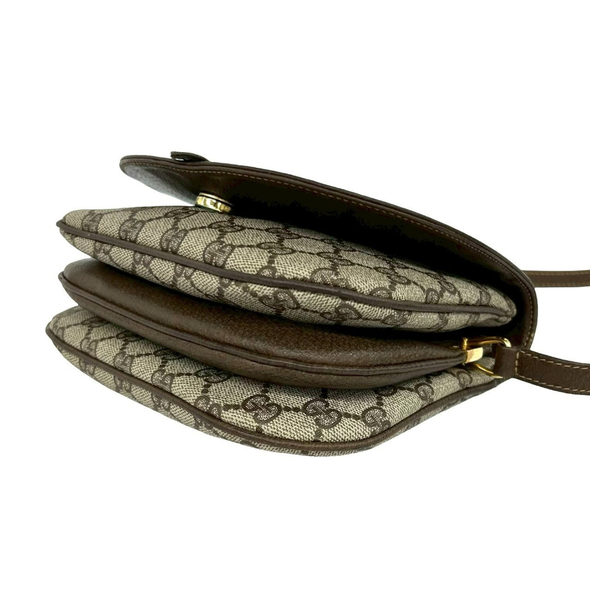 Gucci Brown Pvc Leather Pochette Shoulder Bag (Pre-Owned)