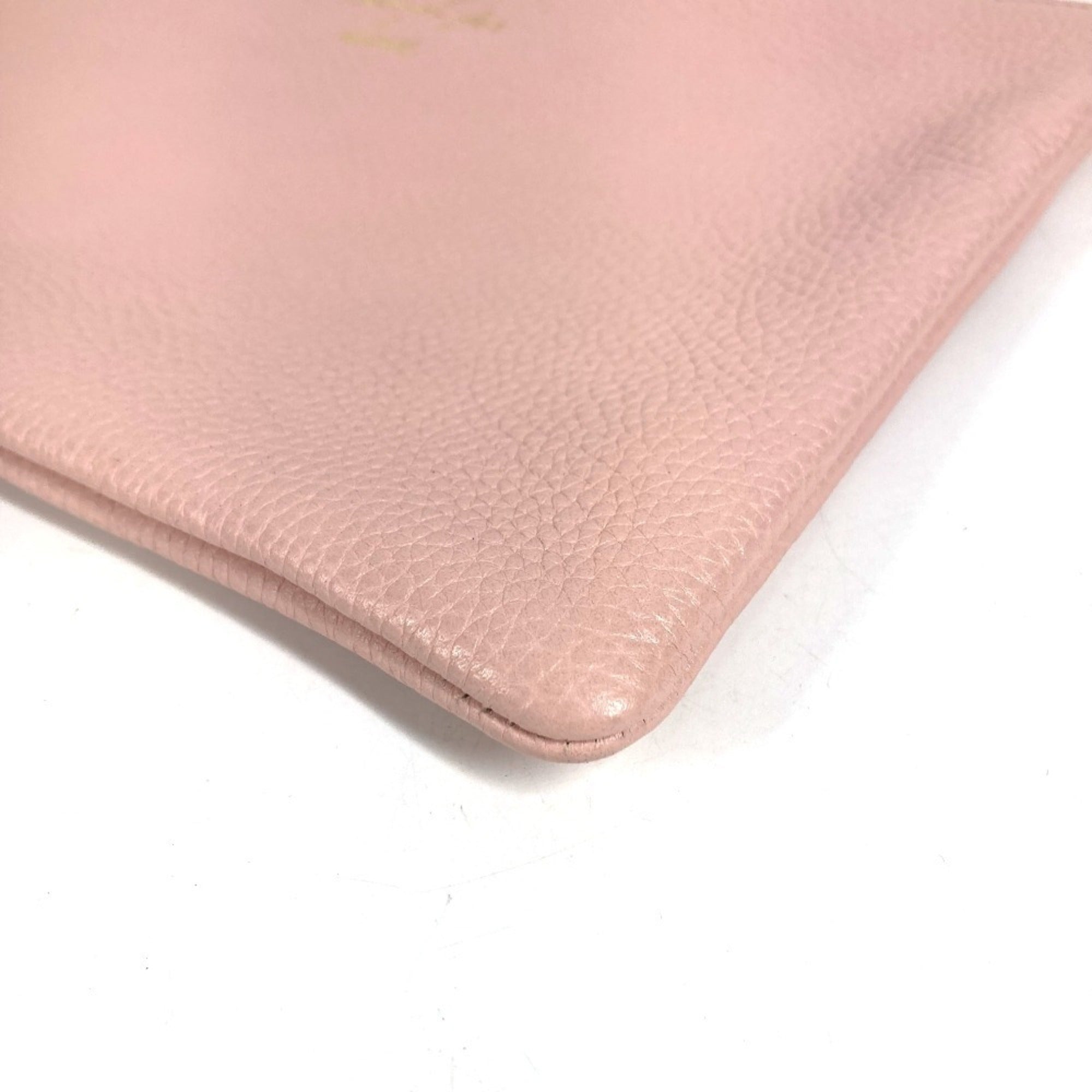 Gucci Pink Leather Clutch Bag Handbag Pouch (Pre-Owned)