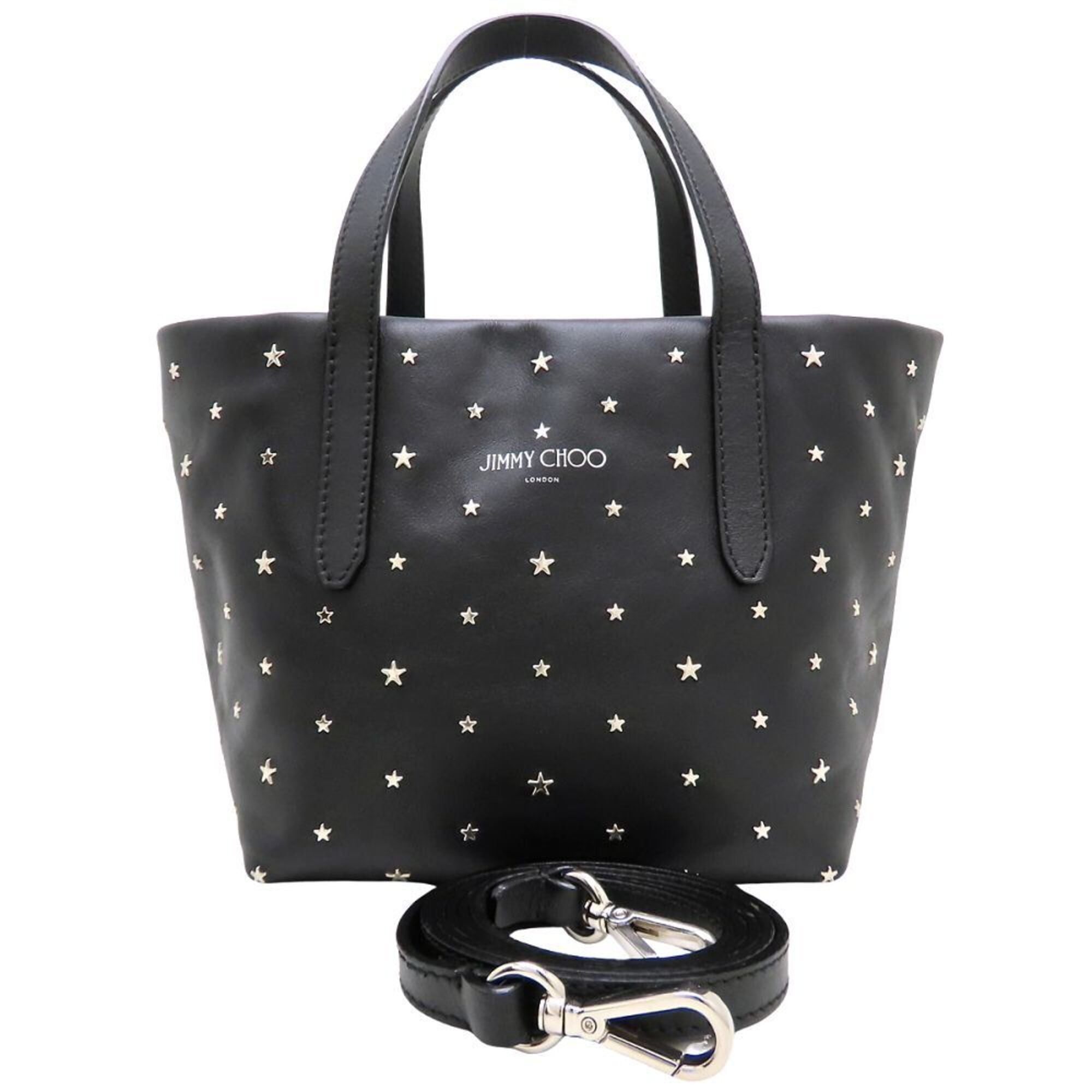 Jimmy Choo Black Leather Handbag (Pre-Owned)