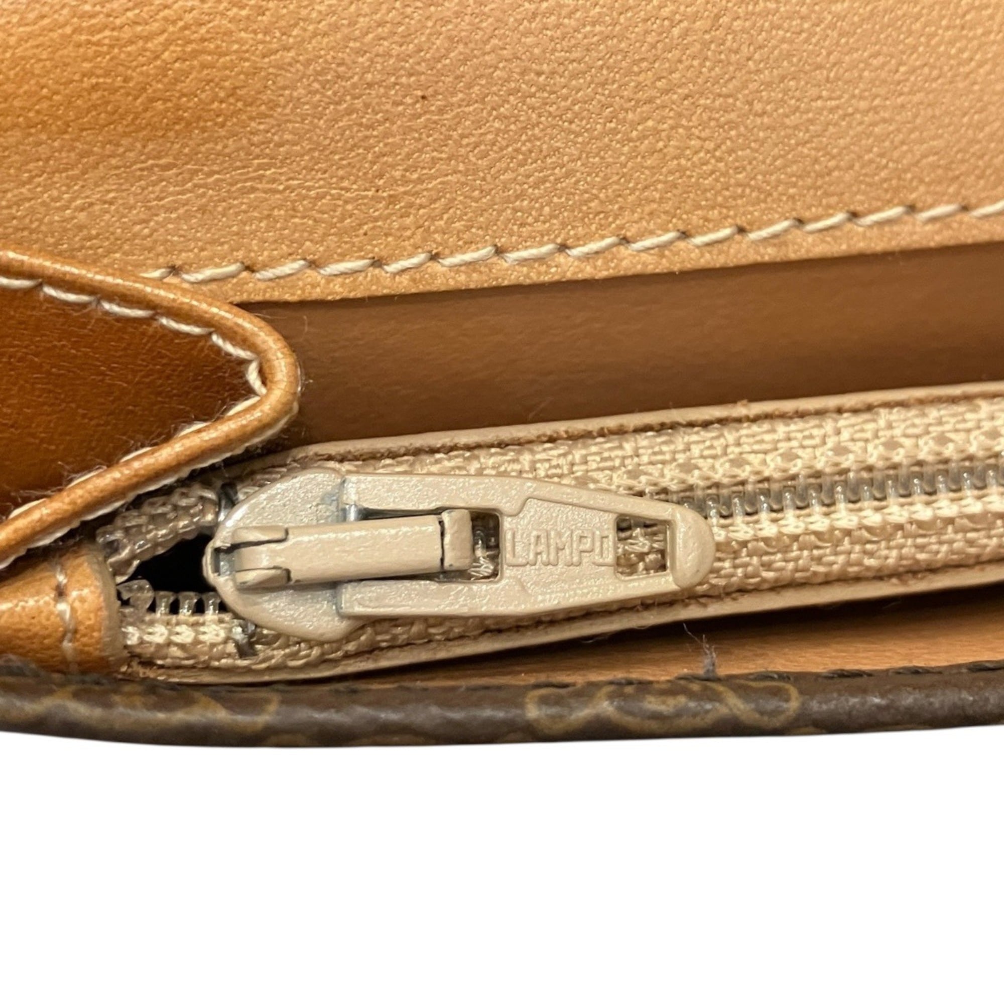 Celine Macadam Brown Pvc Leather Long Wallet (Bi-Fold) (Pre-Owned)