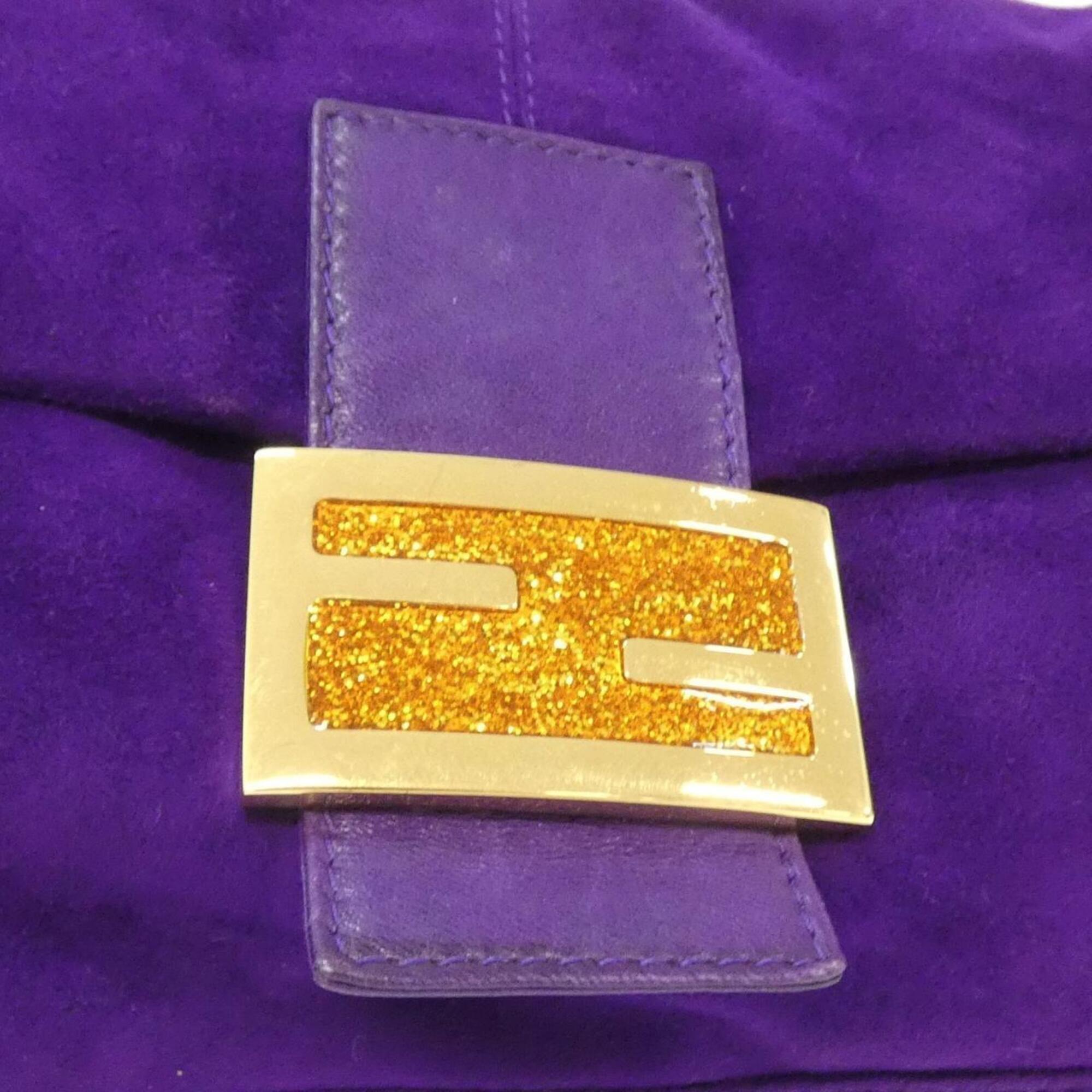 Fendi Purple Suede Handbag (Pre-Owned)