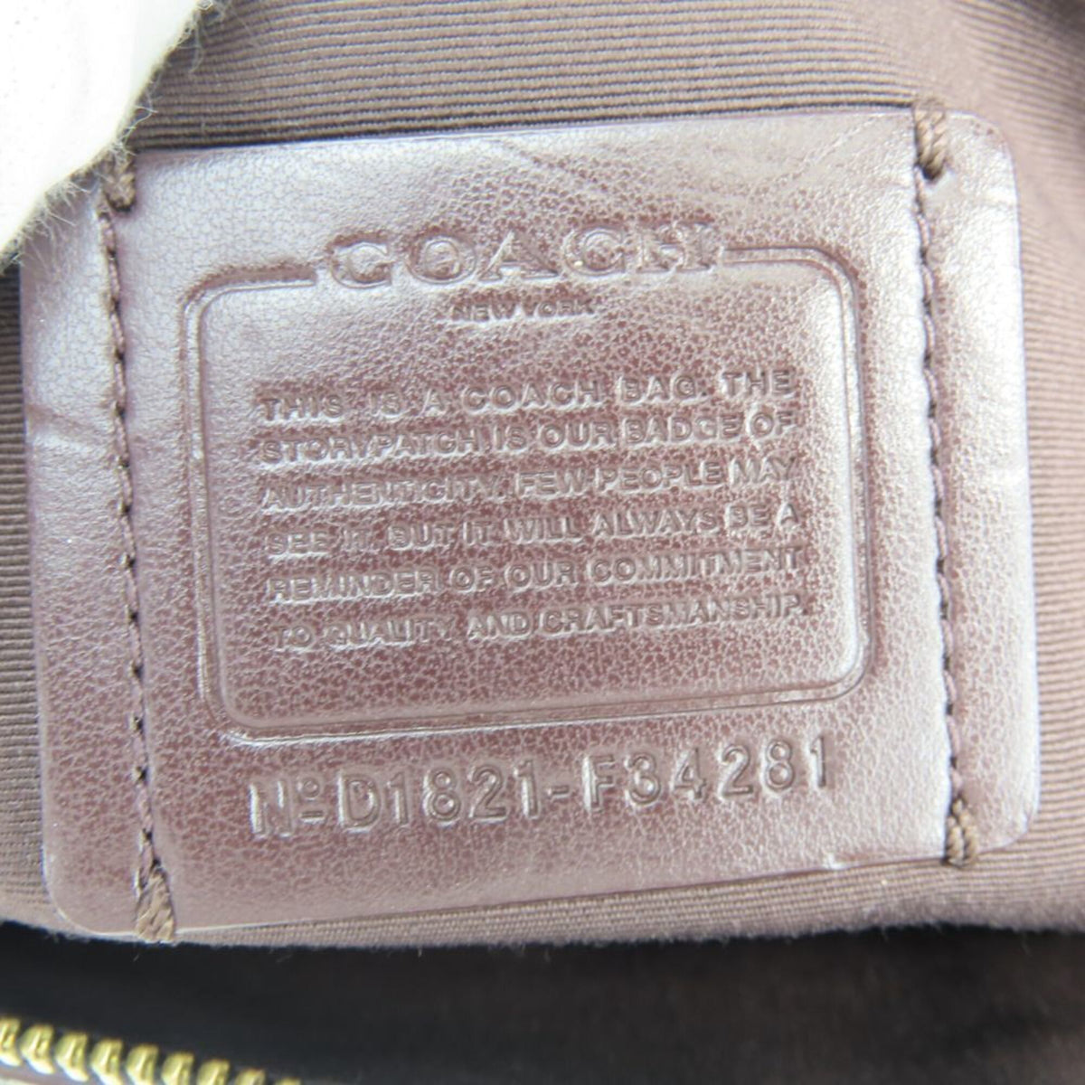 Coach Signature Black Bordeaux Brown Leather Coated Canvas Handbag (Pre-Owned)