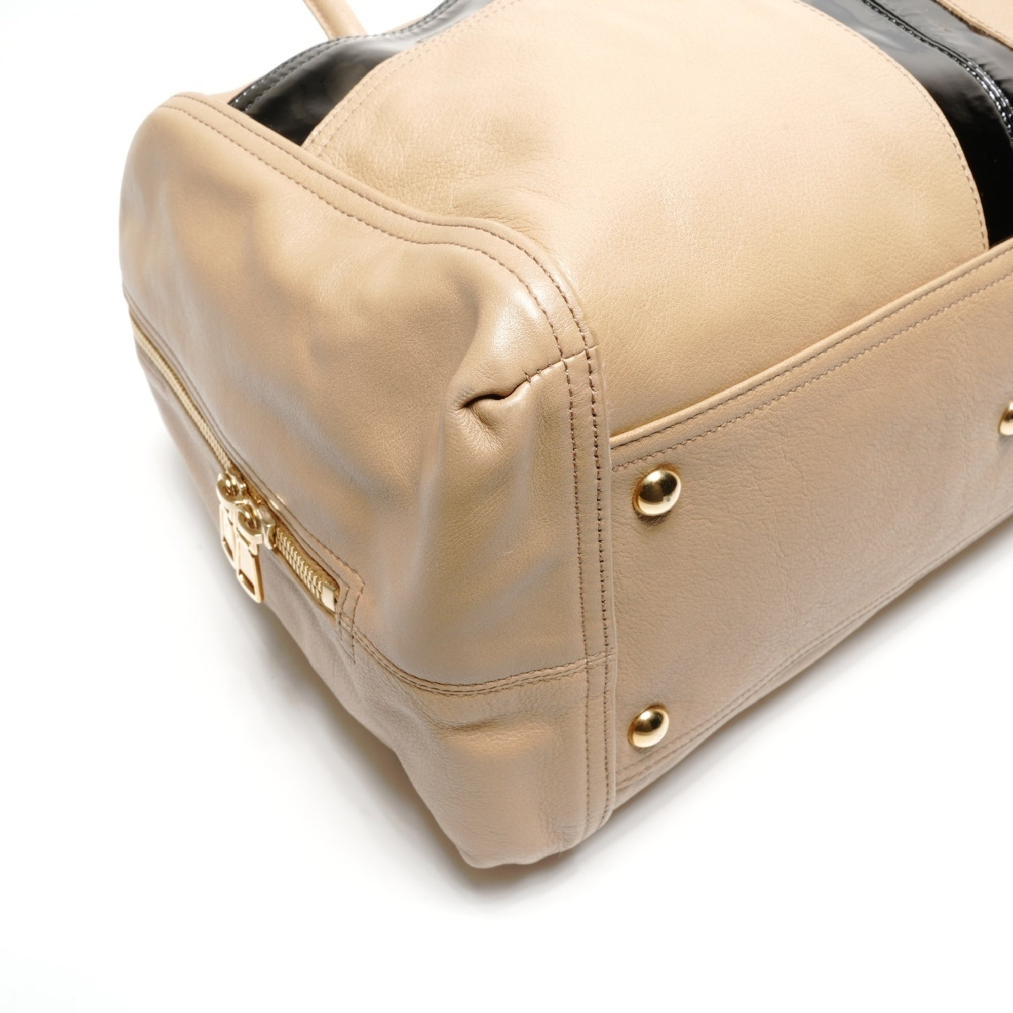 Yves Saint Laurent Beige Leather Boston Bag (Pre-Owned)