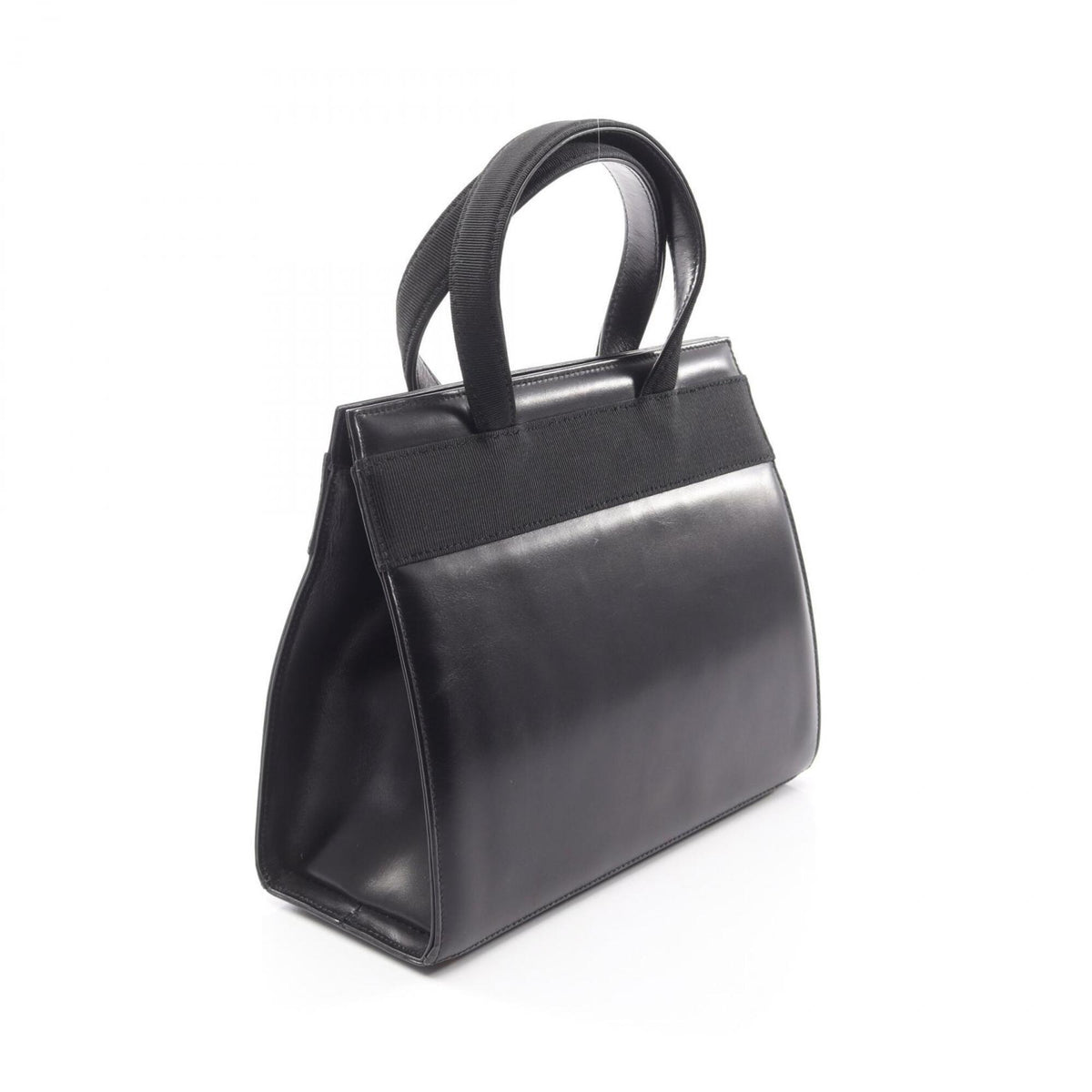 Salvatore Ferragamo Black Leather Handbag (Pre-Owned)