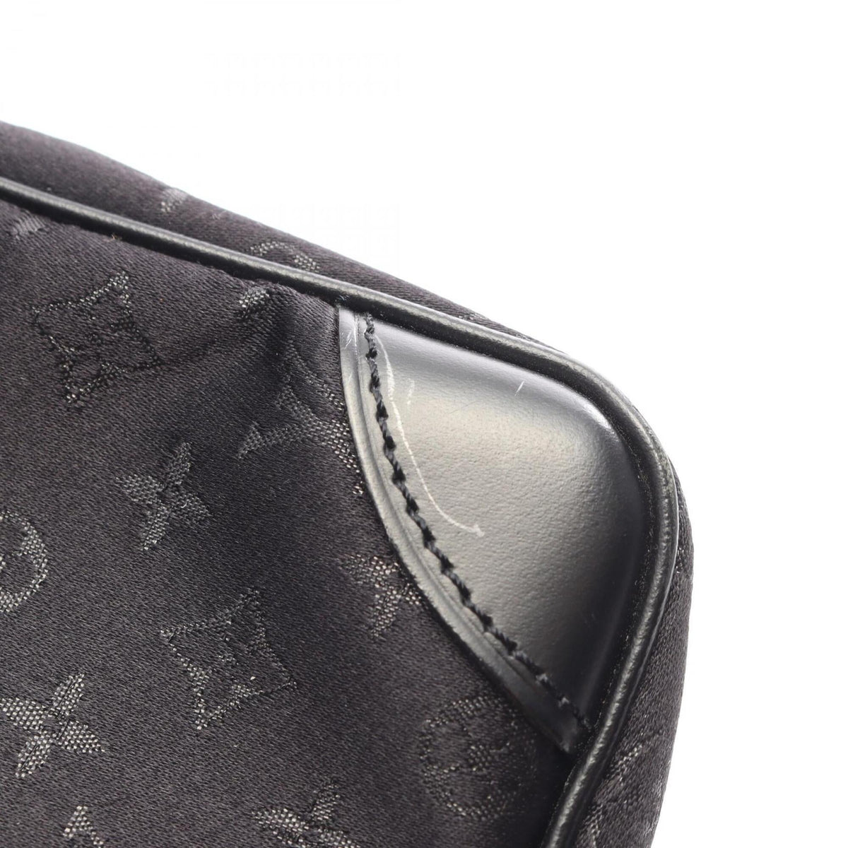 Louis Vuitton Black Noir Fabric Leather Handbag (Pre-Owned)