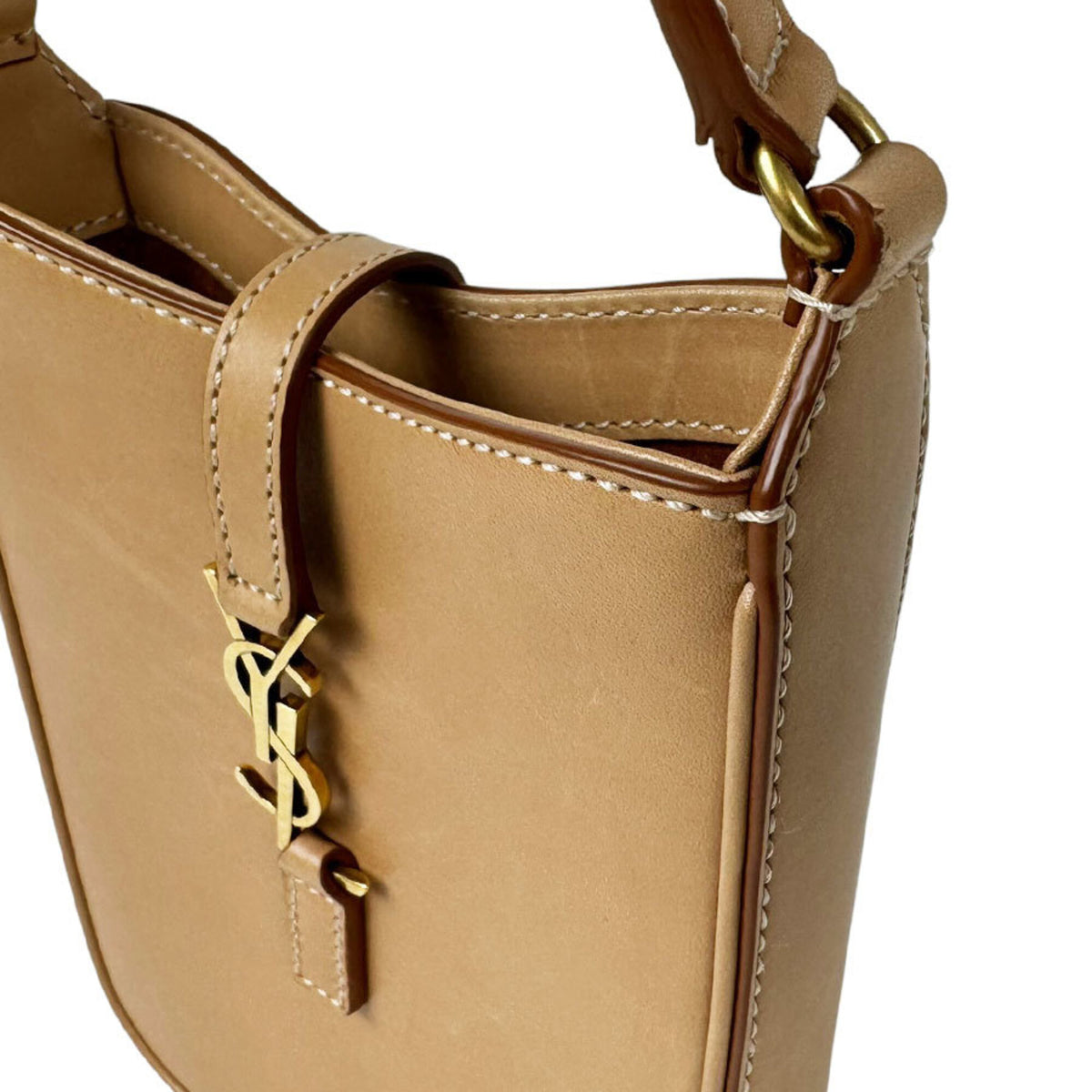 Saint Laurent Beige Leather Shoulder Bag (Pre-Owned)