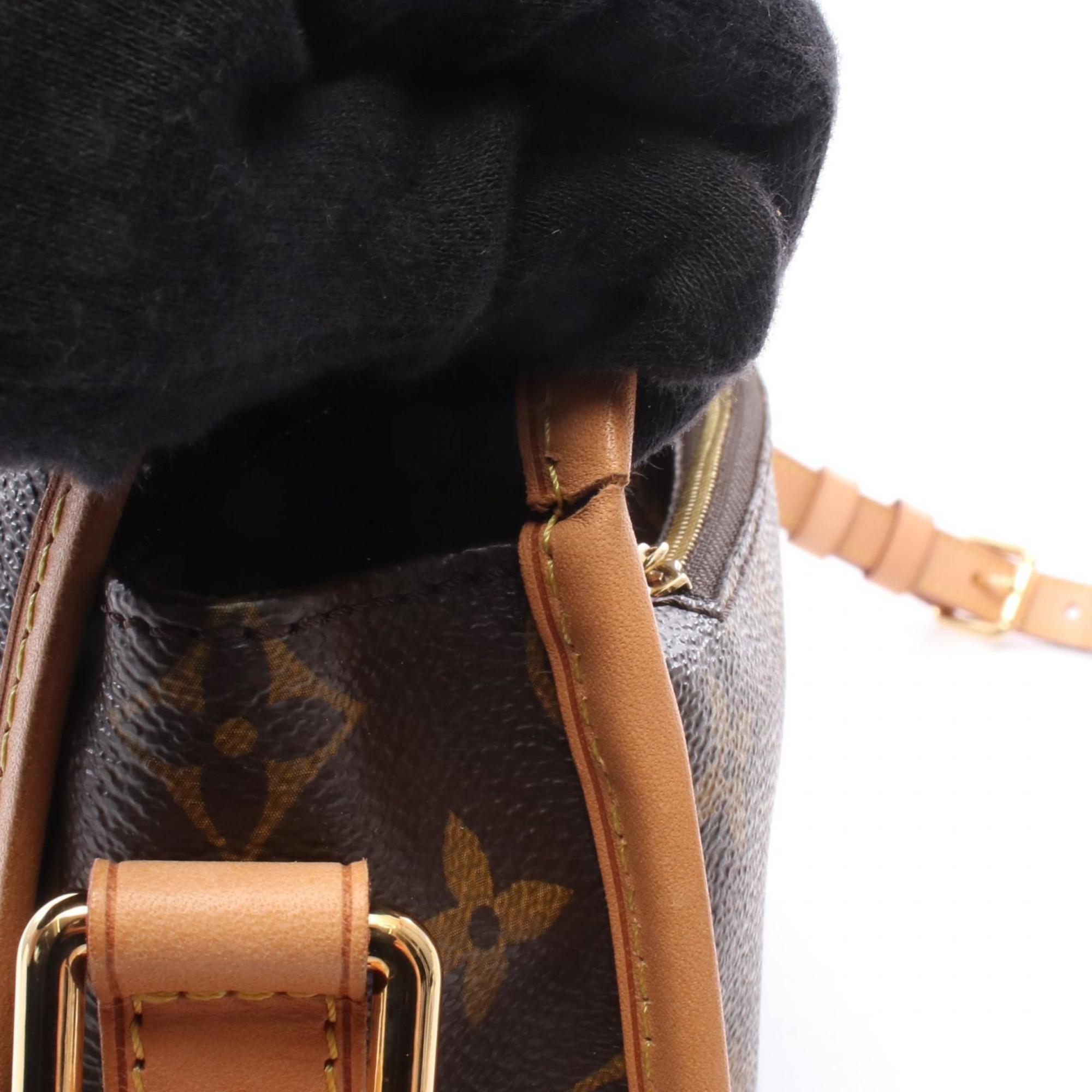 Louis Vuitton Brown Monogram Coated Canvas Leather Handbag Shoulder Bag (Pre-Owned)