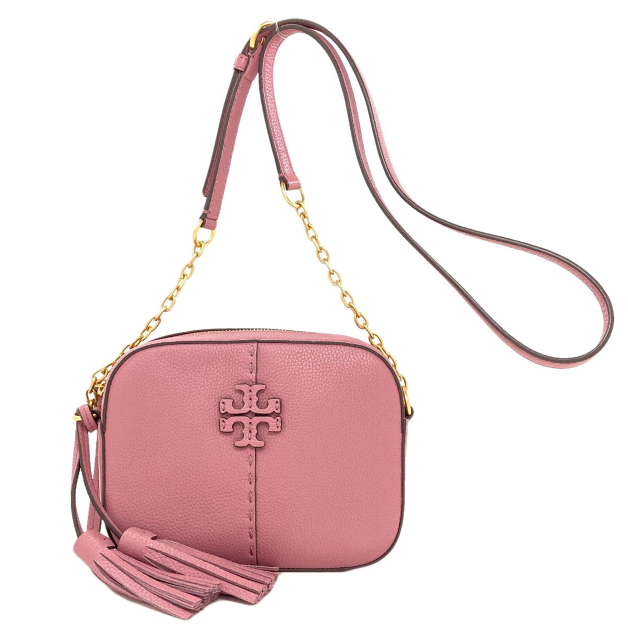 Tory Burch Pink Leather Shoulder Bag (Pre-Owned)