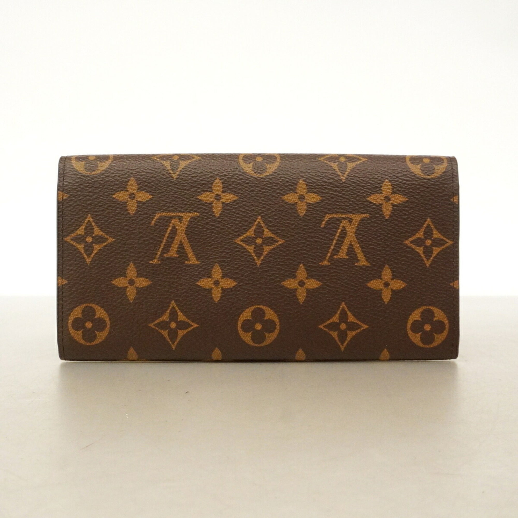 Louis Vuitton Brown Fuchsia Long Wallet (Bi-Fold) (Pre-Owned)
