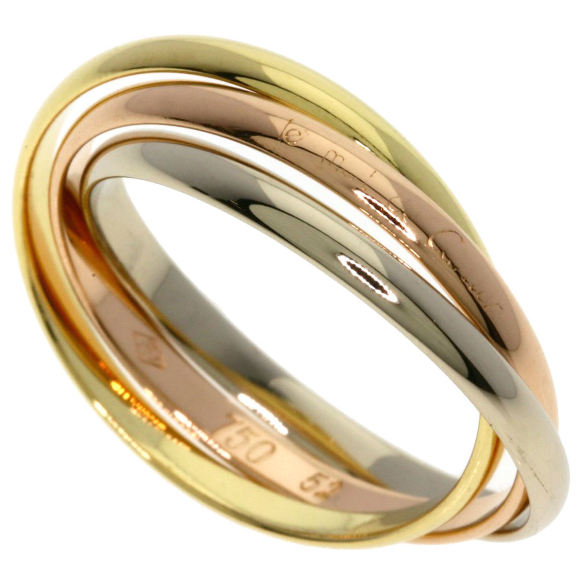 Cartier Trinity Yellow Gold (18K) Pink Gold (18K) White Gold (18K) Band Ring (Pre-Owned)