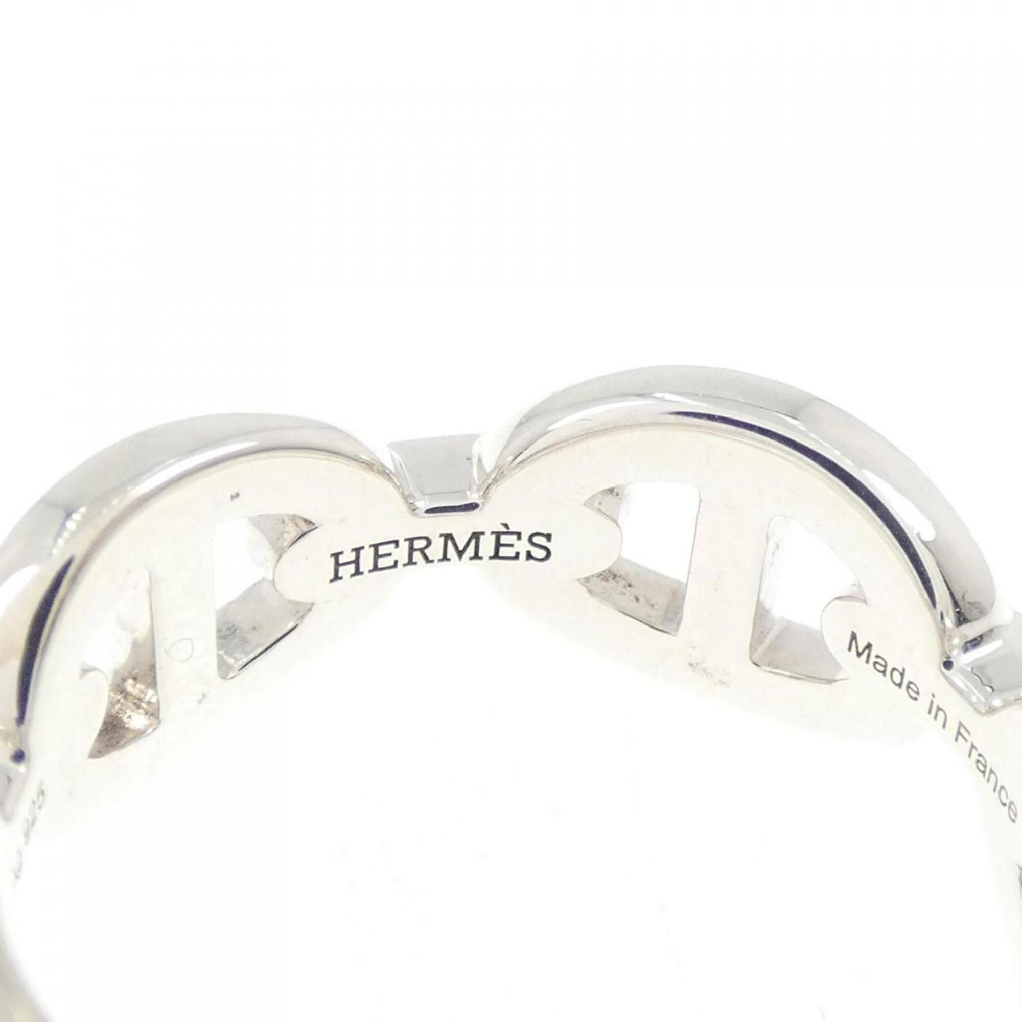 Hermes Silver 925 Band Ring (Pre-Owned)