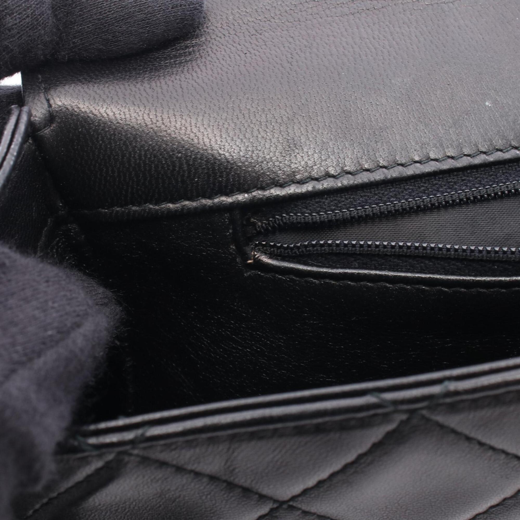 Chanel Black Leather Handbag Shoulder Bag (Pre-Owned)