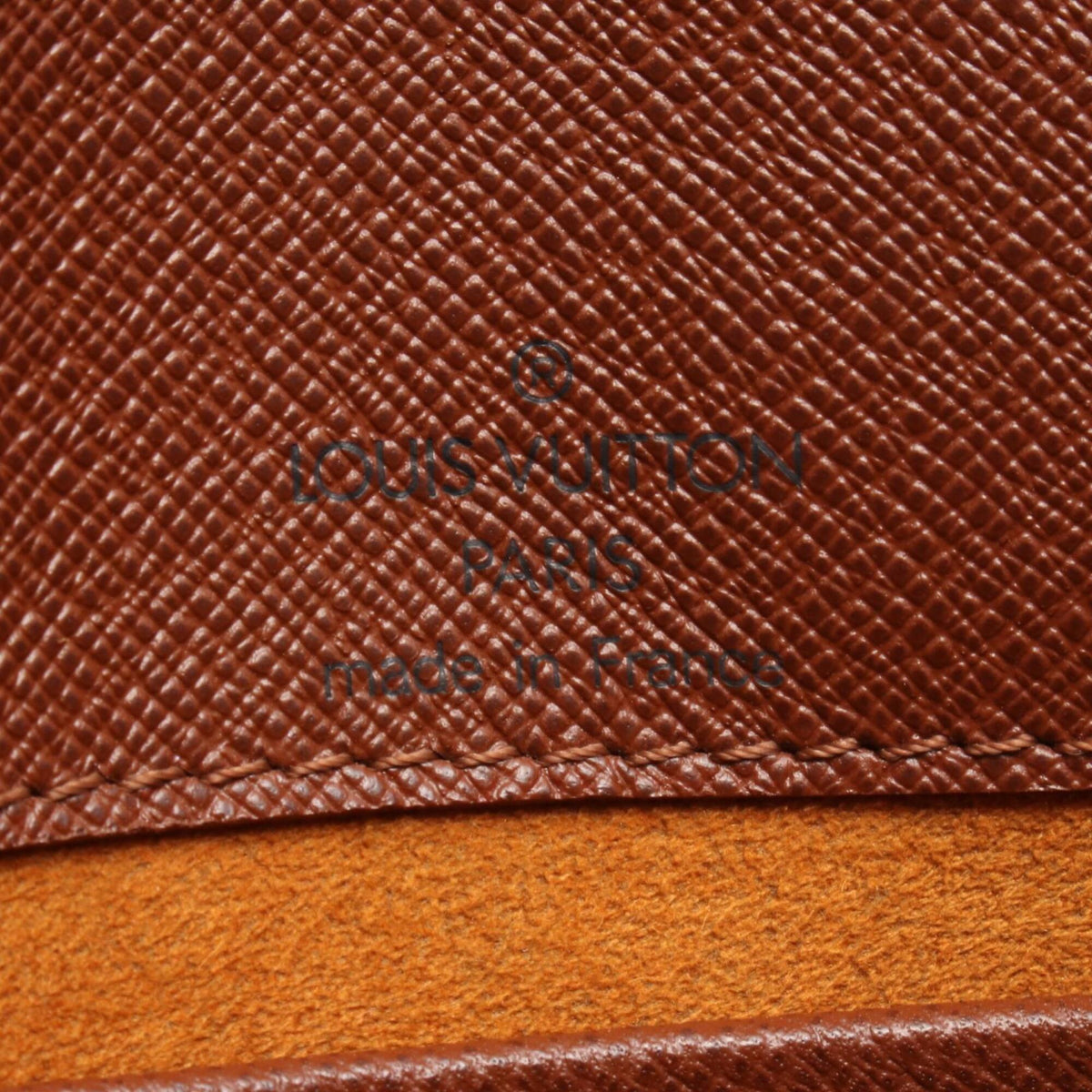 Louis Vuitton Brown Coated Canvas Leather Handbag Shoulder Bag (Pre-Owned)
